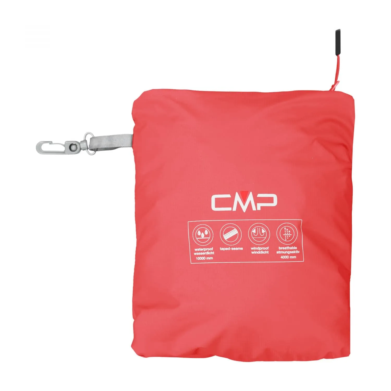 CMP Giacca Pioggia in Poliestere Antistrappo da Donna, Corallo, XS - immagine 7
