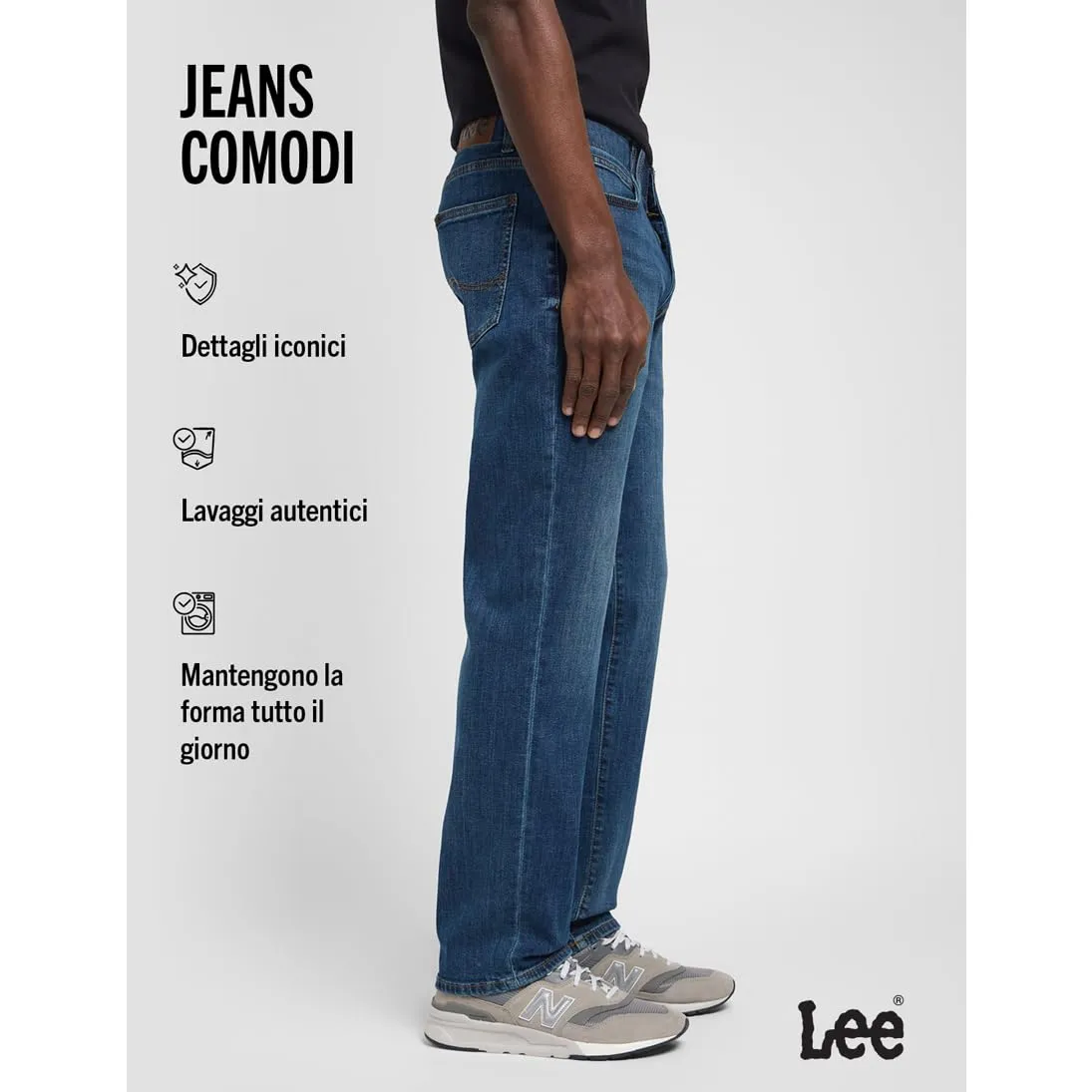 Lee Men's Regular Straight Fit Extreme Motion Jeans - Maddox - immagine 5