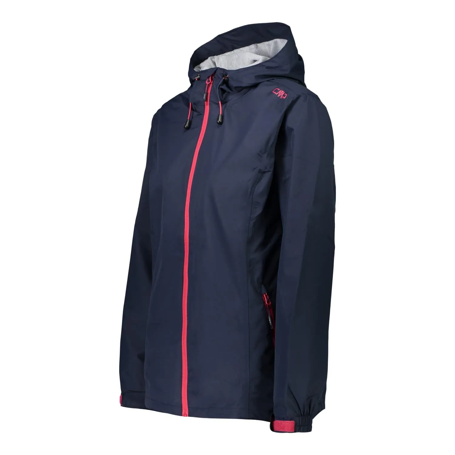 CMP Giacca Pioggia in Poliestere Antistrappo da Donna, Black Blue, S - immagine 5