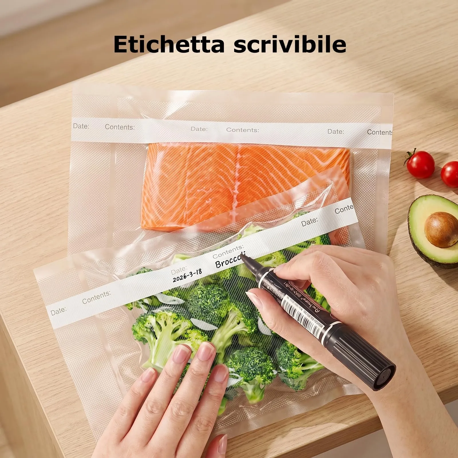 Bonsenkitchen Sacchetti per Sottovuoto, 2 Rotoli 20x600 cm - immagine 5