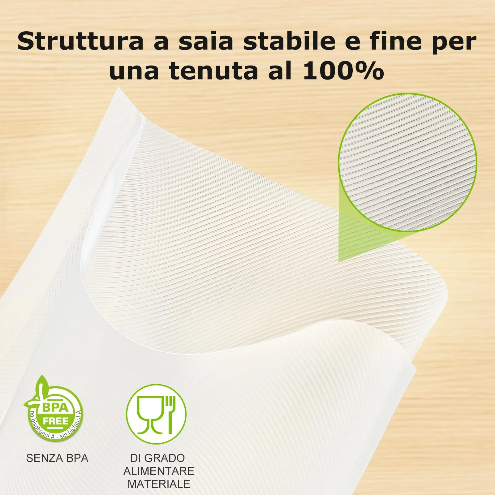Bonsenkitchen Sacchetti per Sottovuoto, 2 Rotoli 20x600 cm - immagine 6
