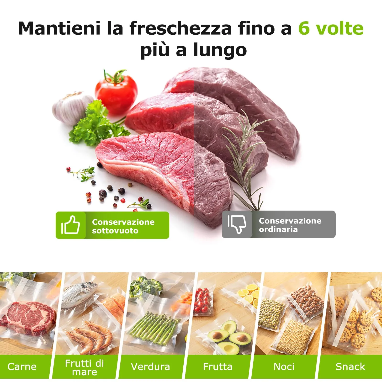 Bonsenkitchen Sacchetti per Sottovuoto, 2 Rotoli 20x600 cm - immagine 7