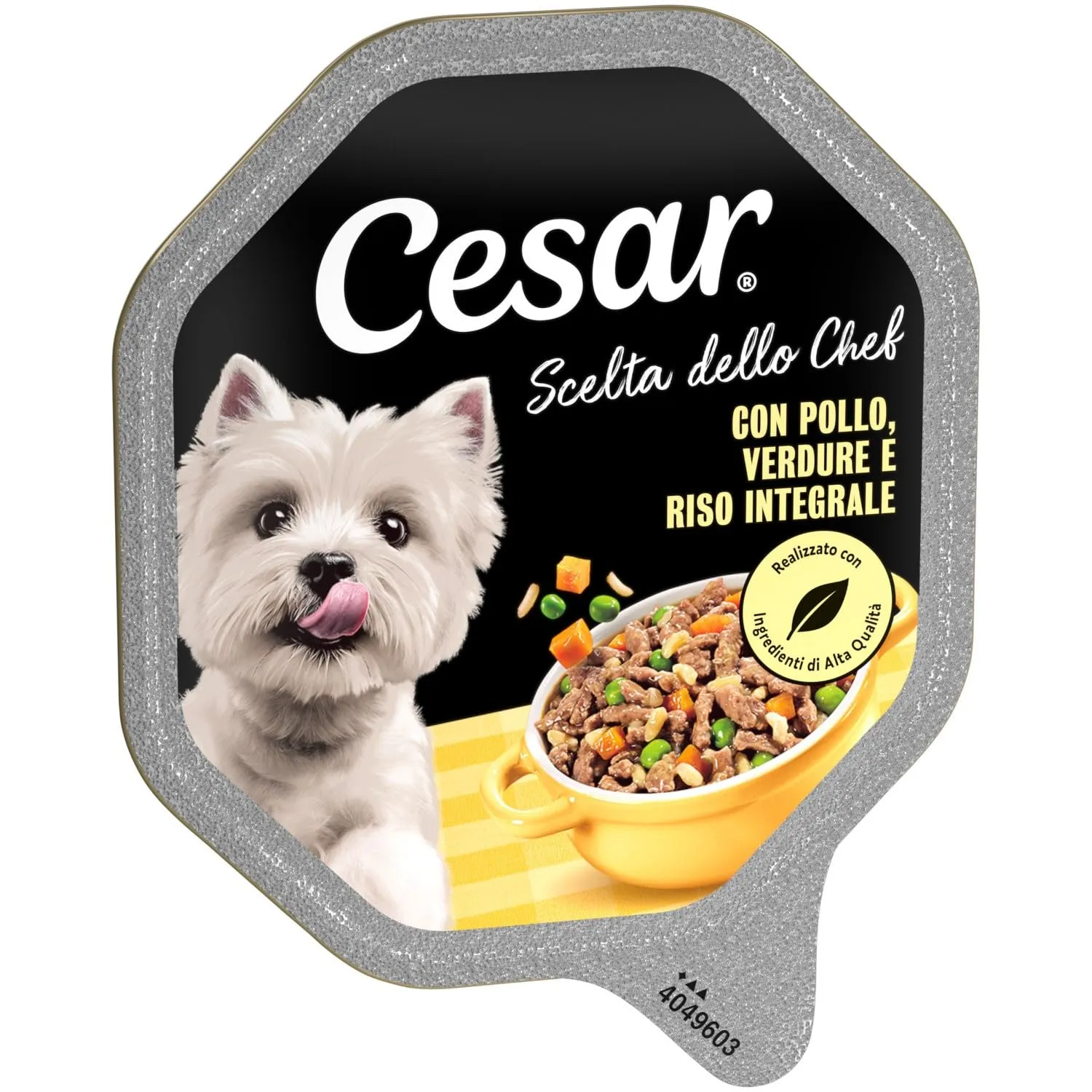 Cesar Scelta dello Chef Cibo Umido per Cani con Pollo alla Griglia, Riso Integrale e Verdure, 14 Vaschette da 150 g - immagine 2