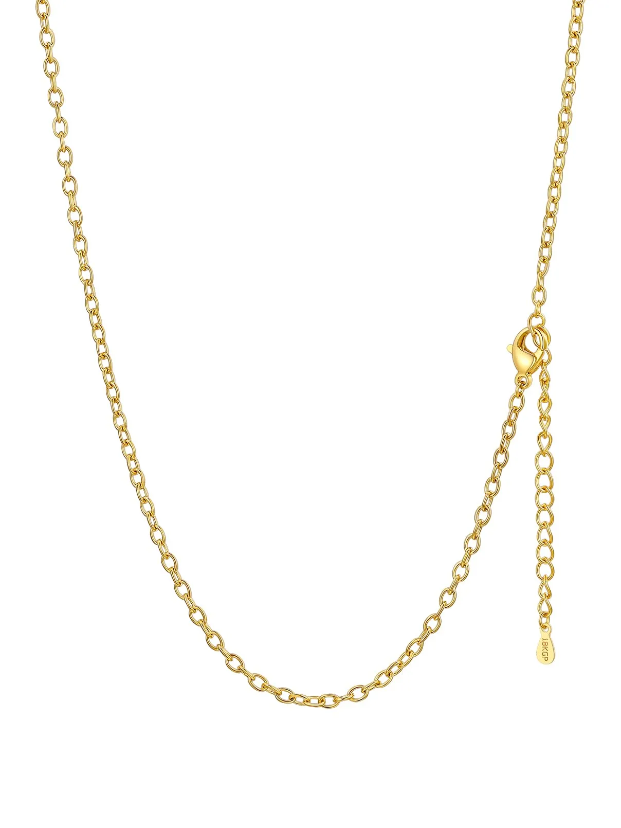 FaithHeart Collana a catena a maglia forzata in acciaio inossidabile, 2 mm, 75+5 cm - immagine 1