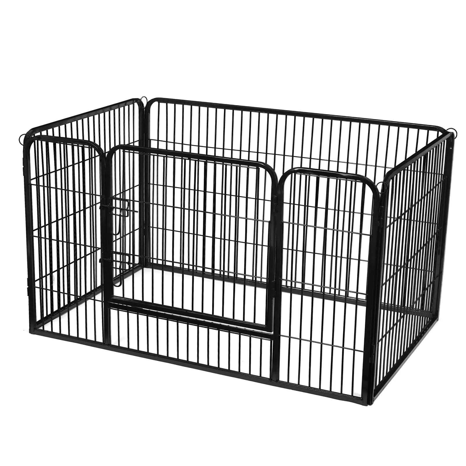 Feandrea Recinto per Animali in Metallo, 122 x 80 x 70 cm, Nero - immagine 1