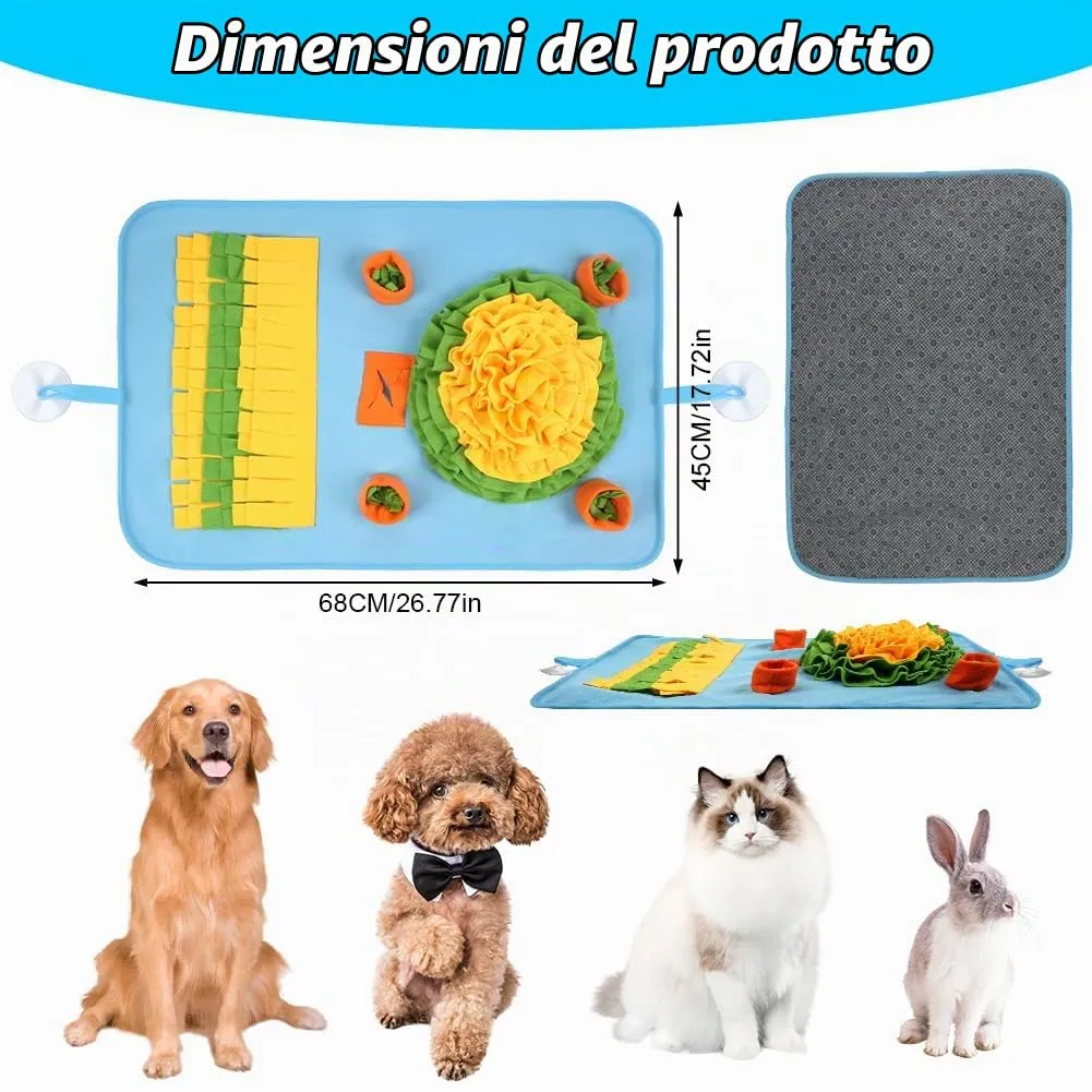 OSDUE Tappeto Olfattivo per Cani, 68x45 cm, Lavabile e Antiscivolo, Giocattolo di Attivazione Mentale e Foraggiamento - immagine 2
