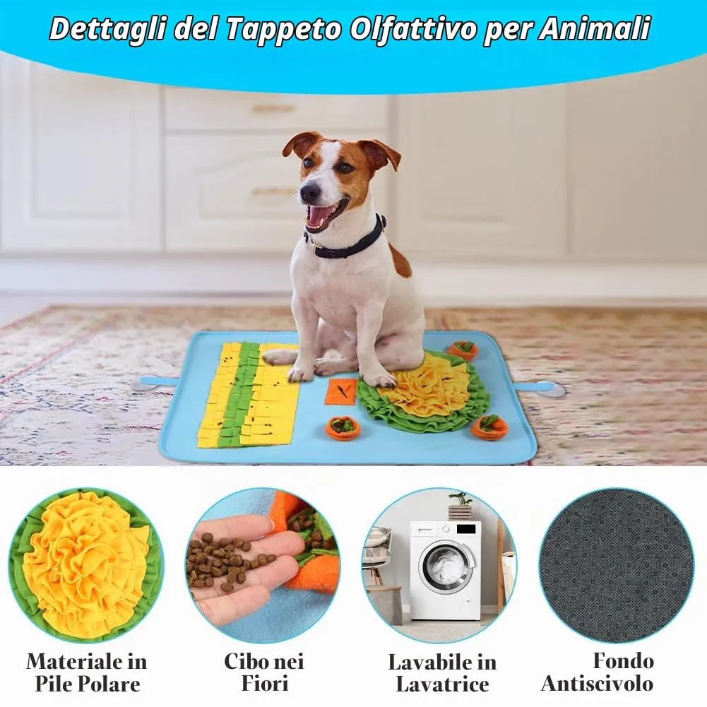 OSDUE Tappeto Olfattivo per Cani, 68x45 cm, Lavabile e Antiscivolo, Giocattolo di Attivazione Mentale e Foraggiamento - immagine 6