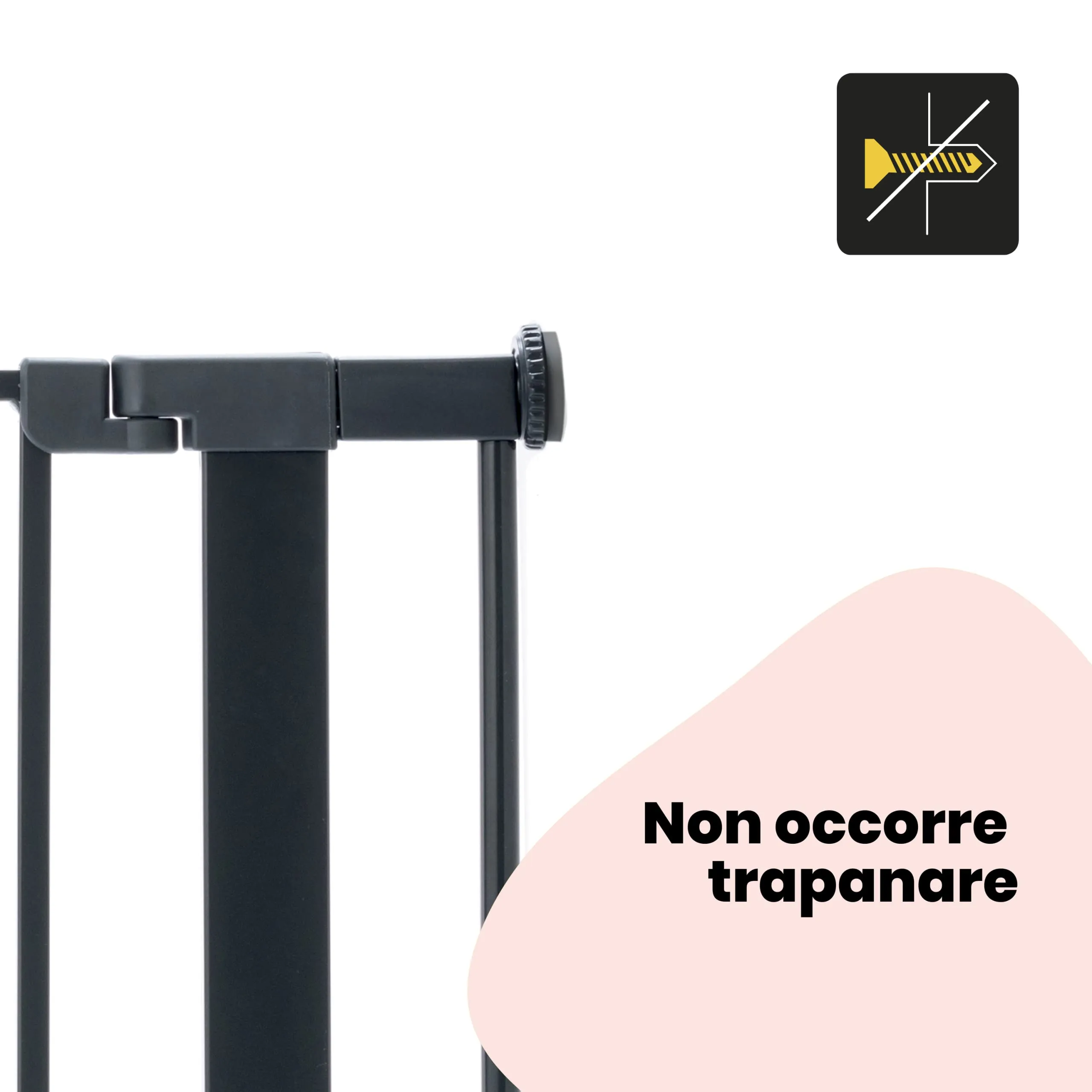 Safety 1st Estensione Cancelletto Sicurezza Bambini 7 cm per Securetech, Easy Close Metal, Auto Close e Flat Step, Nero - immagine 4