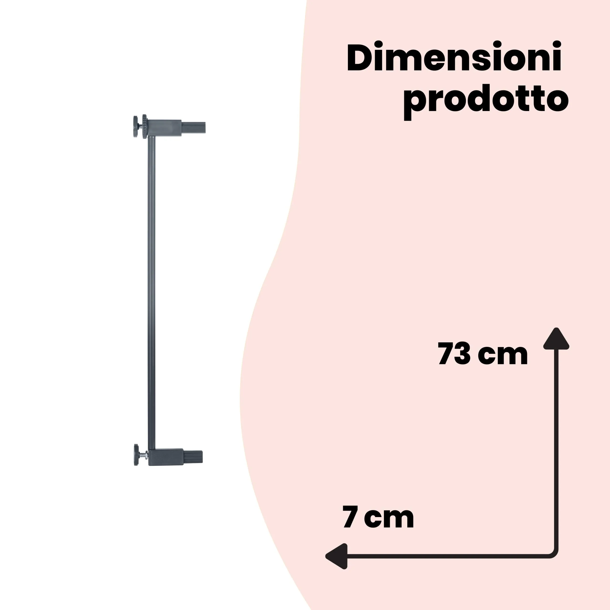 Safety 1st Estensione Cancelletto Sicurezza Bambini 7 cm per Securetech, Easy Close Metal, Auto Close e Flat Step, Nero - immagine 6