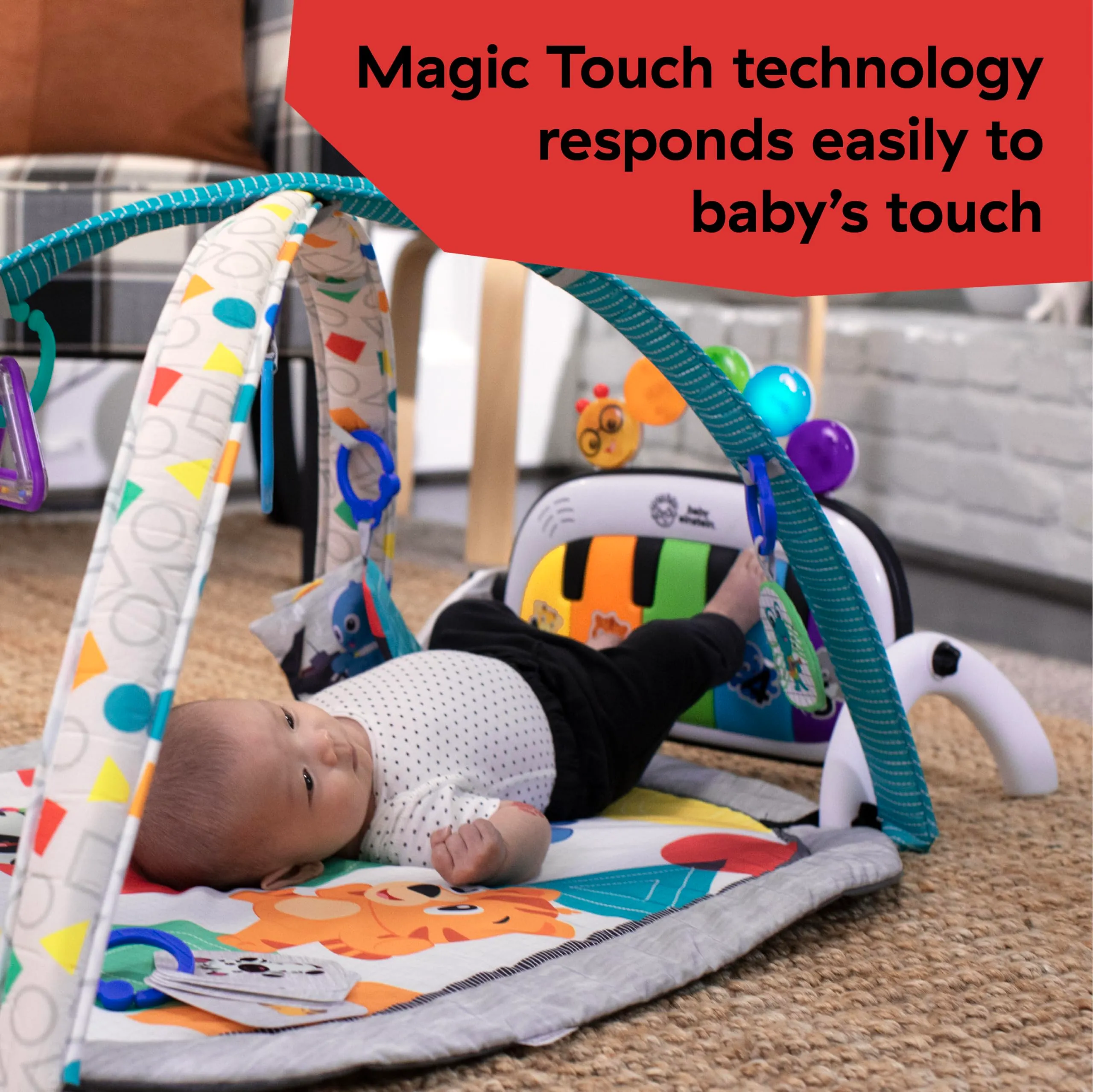 Baby Einstein Palestrina Musicale Kickin' Tunes 4in1 con Pianoforte, 70+ Suoni, Luci e 7 Giocattoli Rimovibili - immagine 6