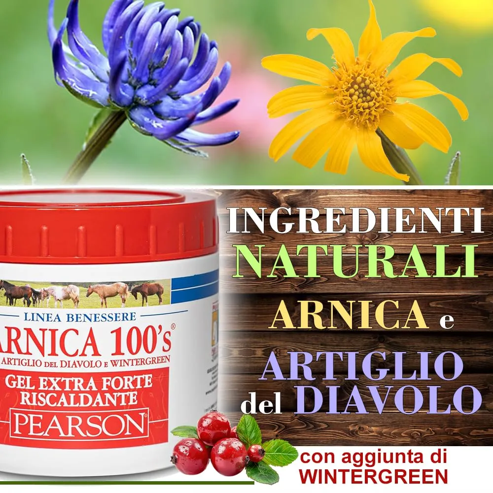 Arnica 100's Gel Extraforte Riscaldante per Cavalli Pearson, 500 ml - immagine 2