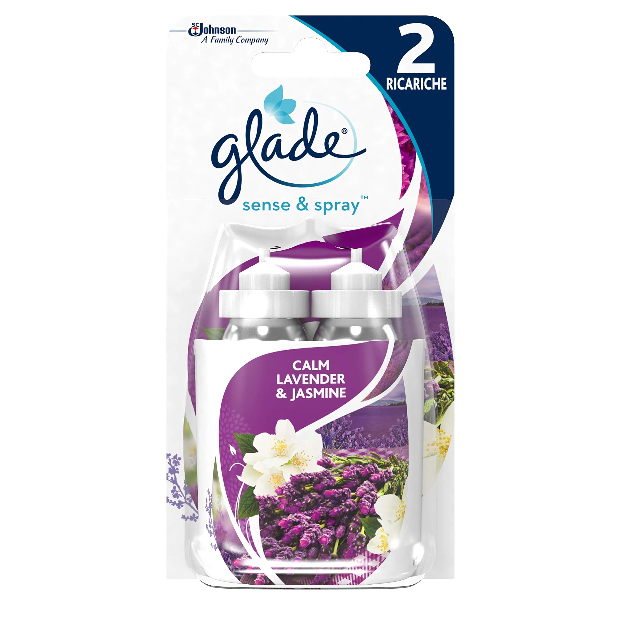 Glade Sense & Spray Ricarica Calm Lavanda e Gelsomino, 2 x 18 ml - immagine 1