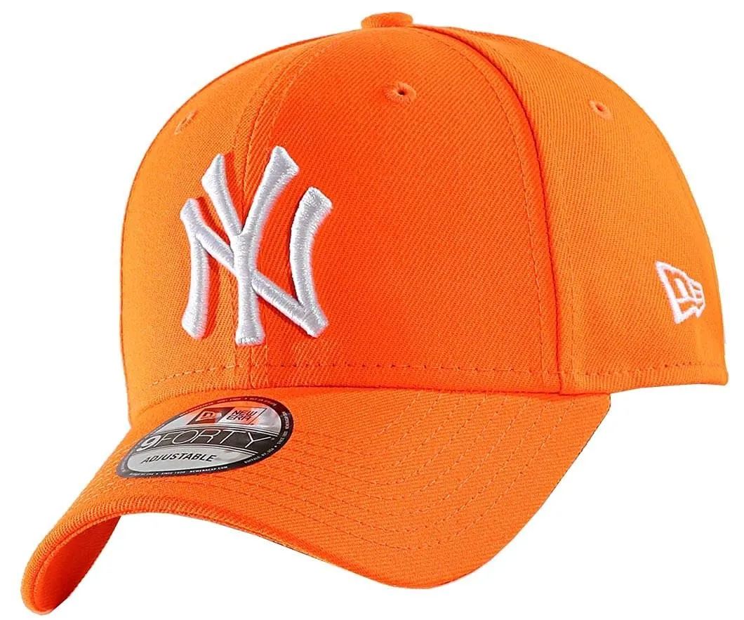 New Era York Yankees MLB 9forty Adjustable Cap - Neon Orange - One Size - immagine 1