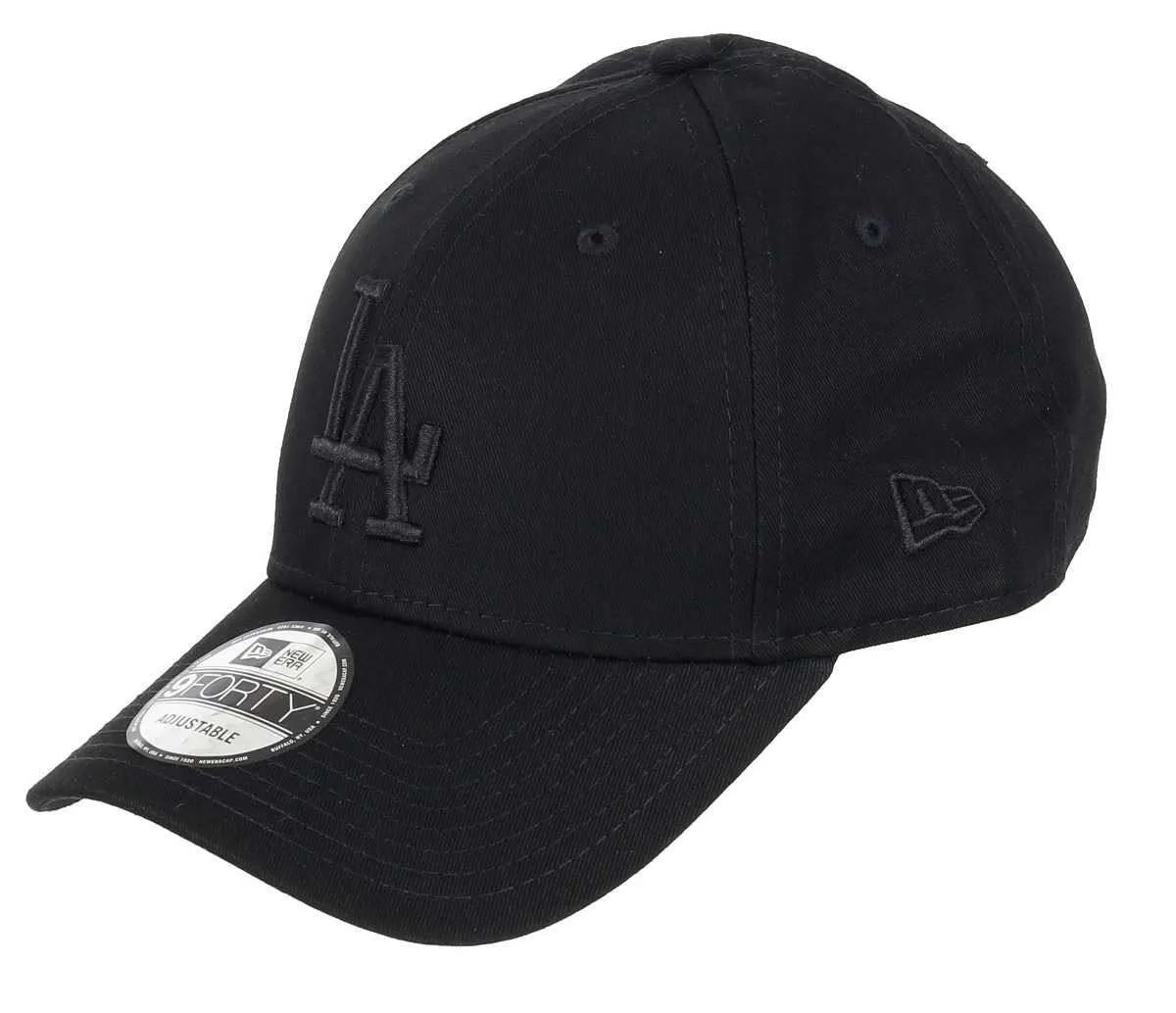 New Era Los Angeles Dodgers 9Forty Adjustable Cap League Essential Black On Black - One Size - immagine 1