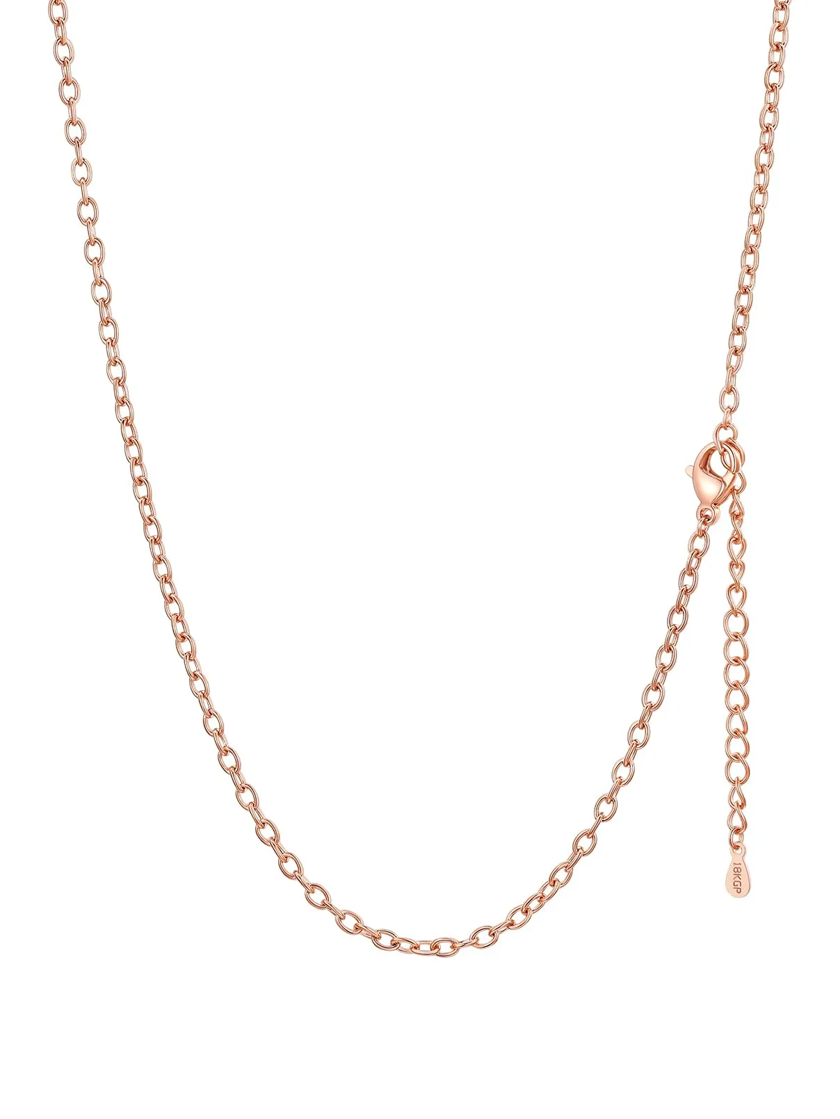 FaithHeart Collana a Maglia Forzata in Acciaio Inossidabile, 2 mm, 75 cm + 5 cm Regolabile - immagine 1