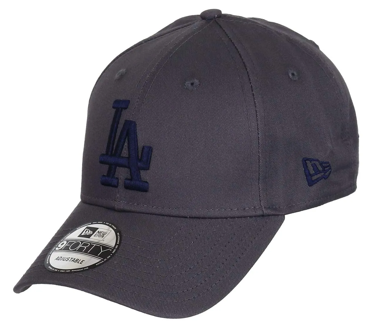 New Era Los Angeles Dodgers 9Forty Adjustable Cap League Essential Grey/Navy - One Size - immagine 1