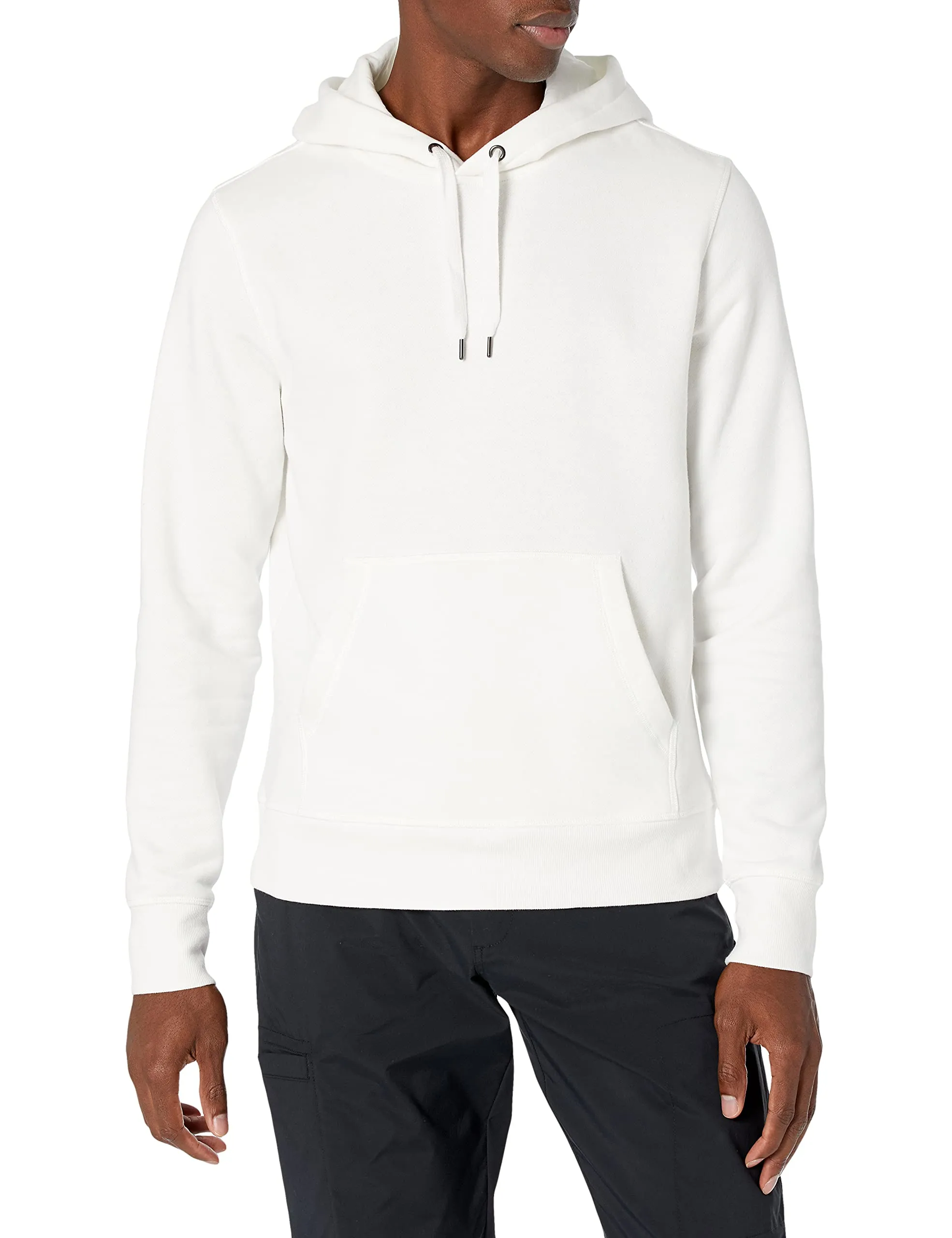 Amazon Essentials Felpa con Cappuccio Uomo, Bianco Brillante, XS - immagine 1