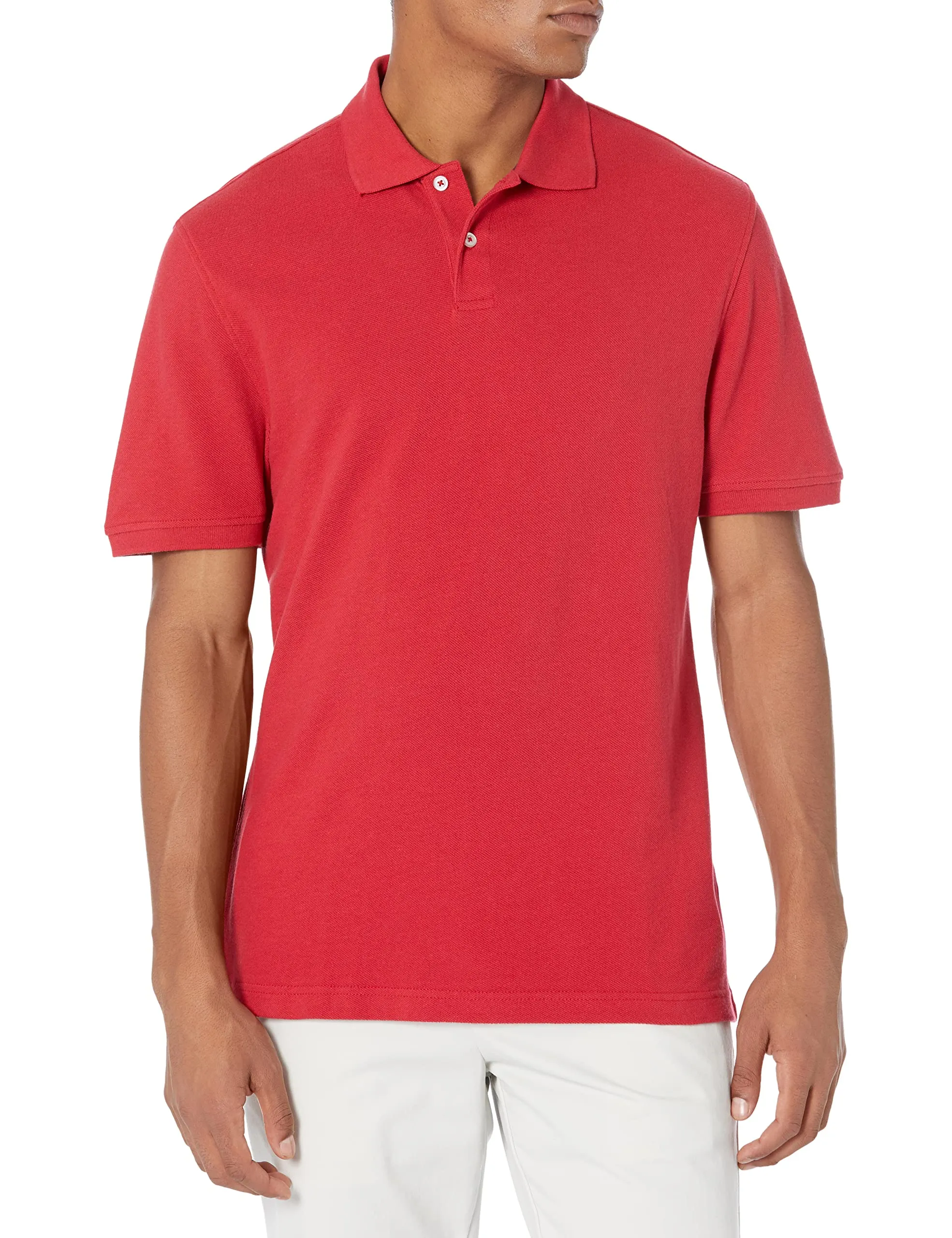 Amazon Essentials Polo in Piqué di Cotone Slim Uomo, Rosso, XXL - immagine 1