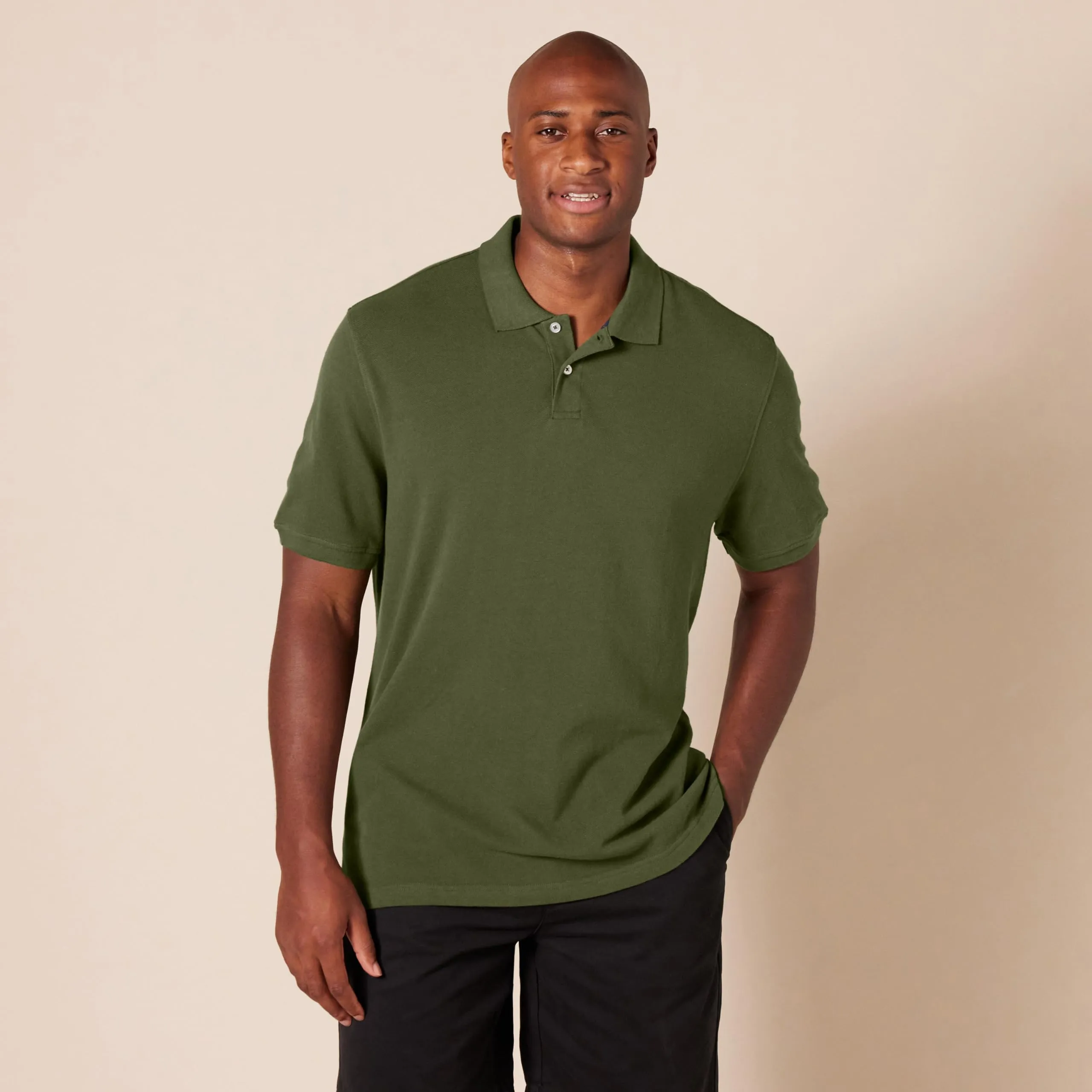 Amazon Essentials Polo in Piqué di Cotone Slim Uomo, Verde Oliva, XXL - immagine 6