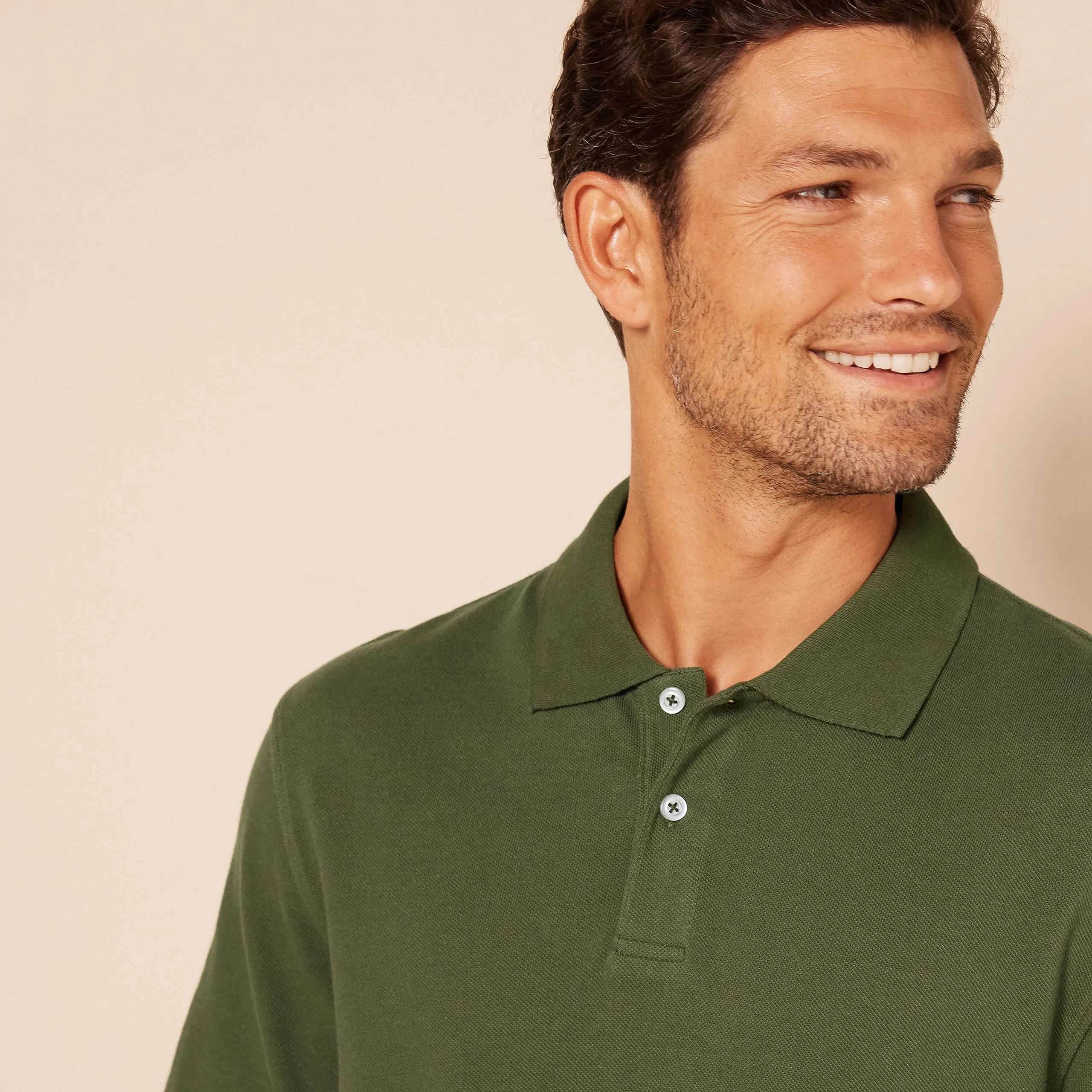 Amazon Essentials Polo in Piqué di Cotone Slim Uomo, Verde Oliva, XS - immagine 4