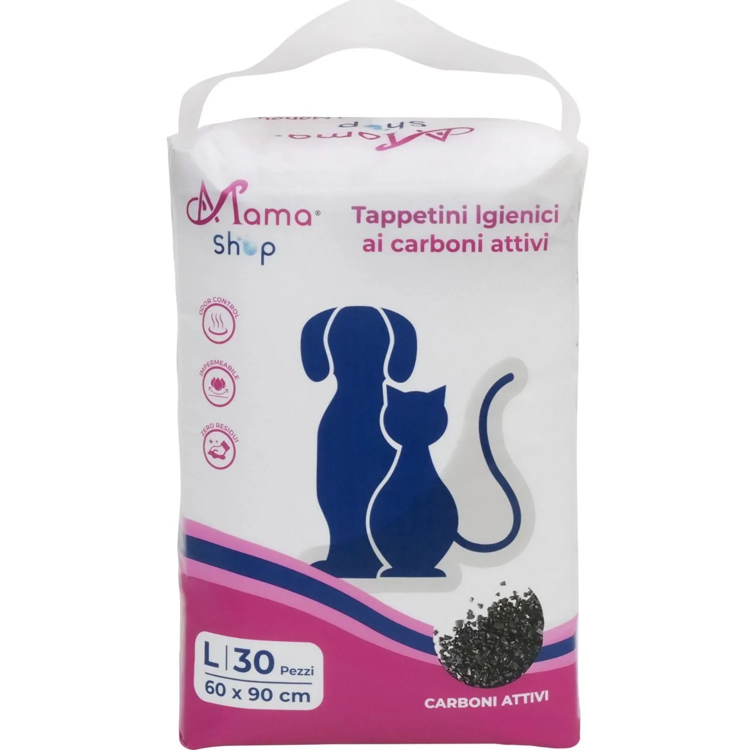 Mama Shop Traversine Cani Carbone Attivo 60x90, 30 pz - immagine 1