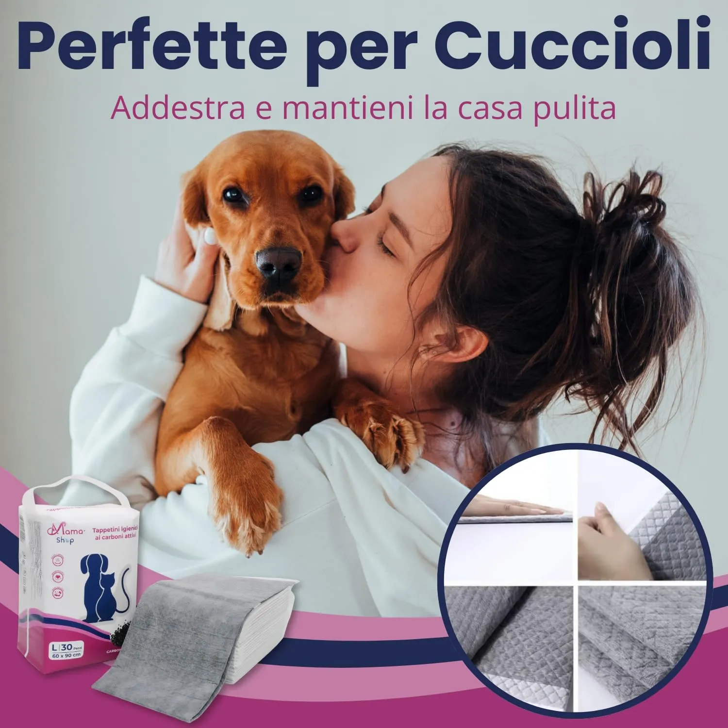 Mama Shop Traversine Cani Carbone Attivo 60x90, 30 pz - immagine 3