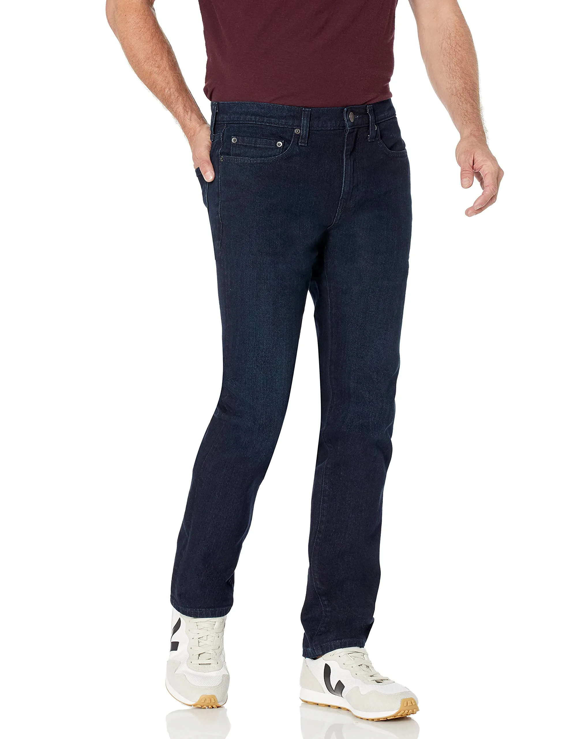 Amazon Essentials Slim Fit Jeans, Blu Sovratinto, 33W / 29L - immagine 1