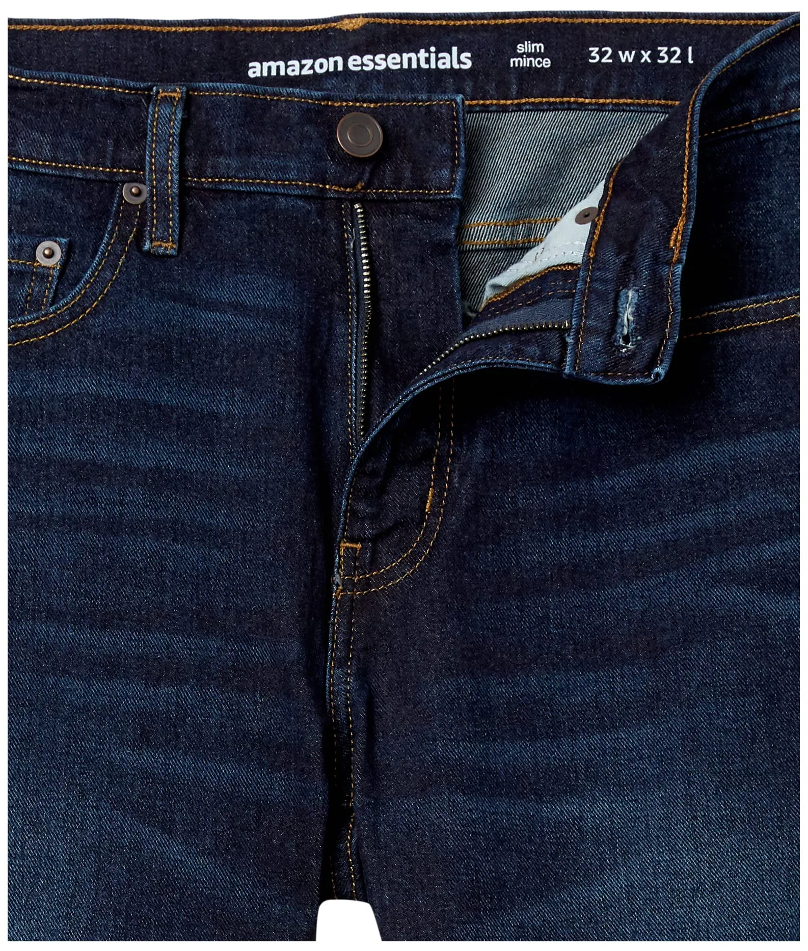 Amazon Essentials Slim Fit Jeans, Indaco Slavato, 35W / 29L - immagine 6