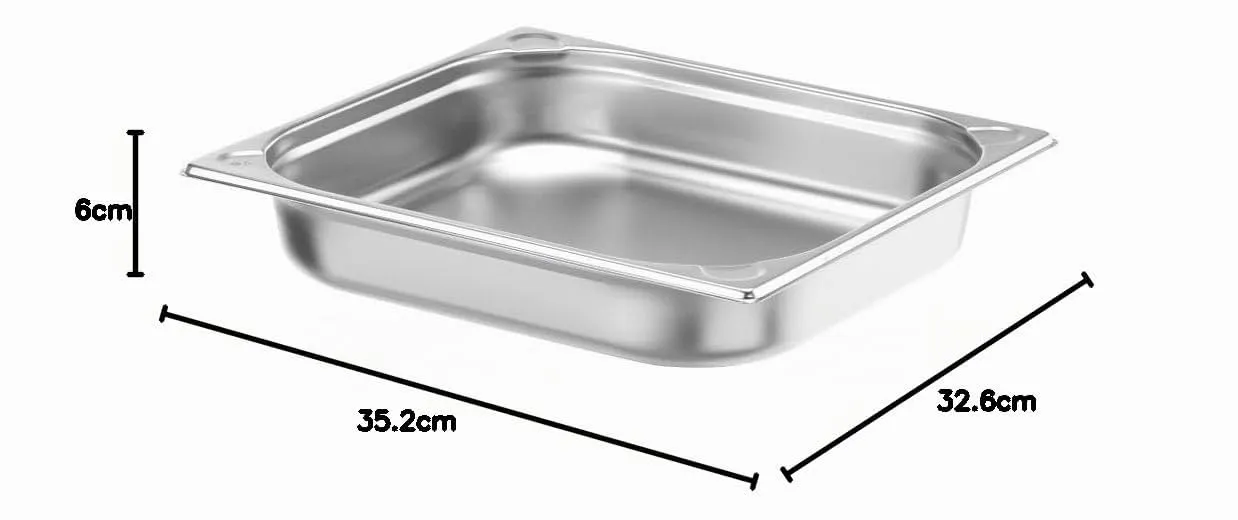 Hendi Kitchen Line Gastronorm Container GN 2/3, Stainless Steel, 5.5L, 354x325x65mm - immagine 4