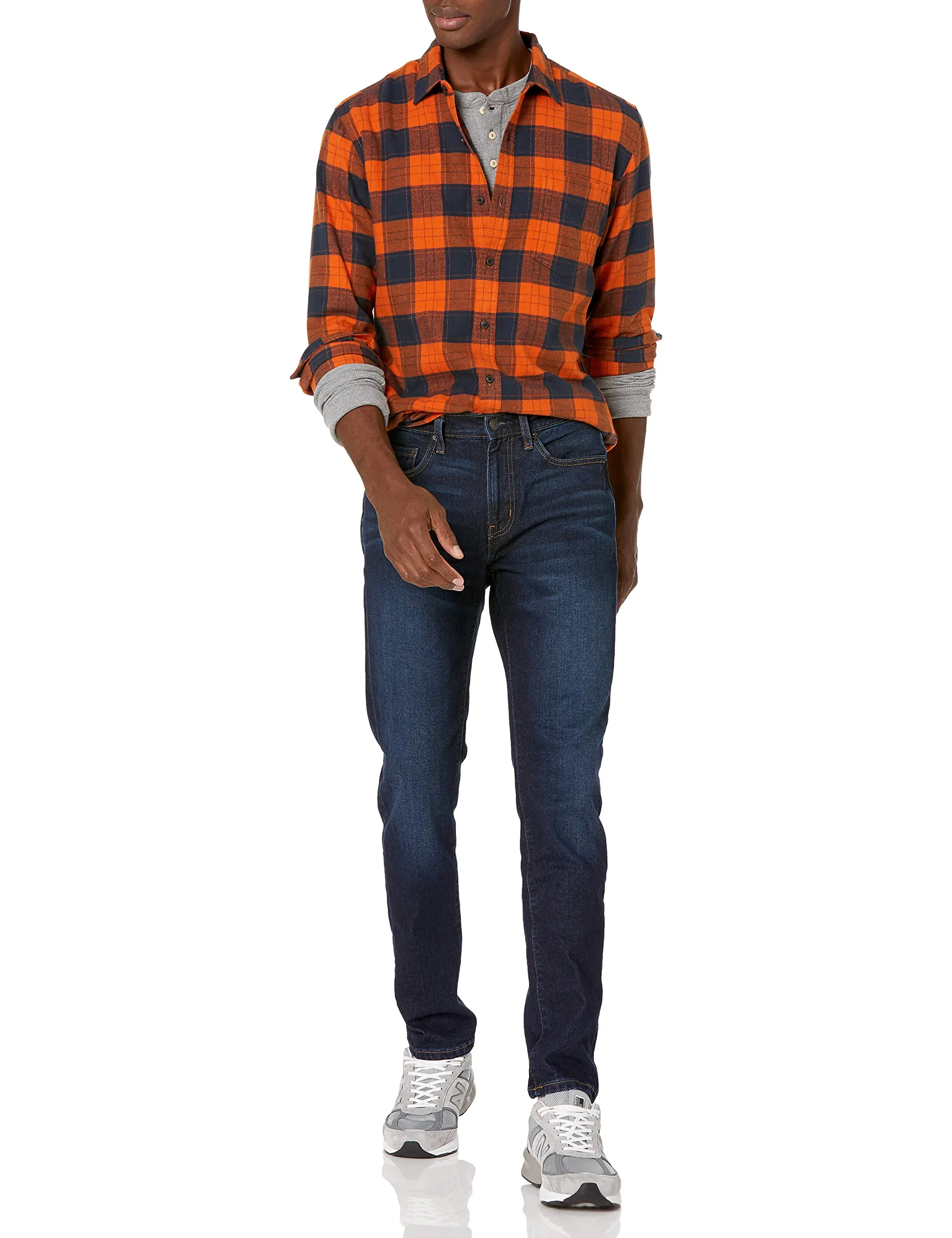 Amazon Essentials Slim Fit Jeans, Indaco Slavato, 36W / 30L - immagine 5