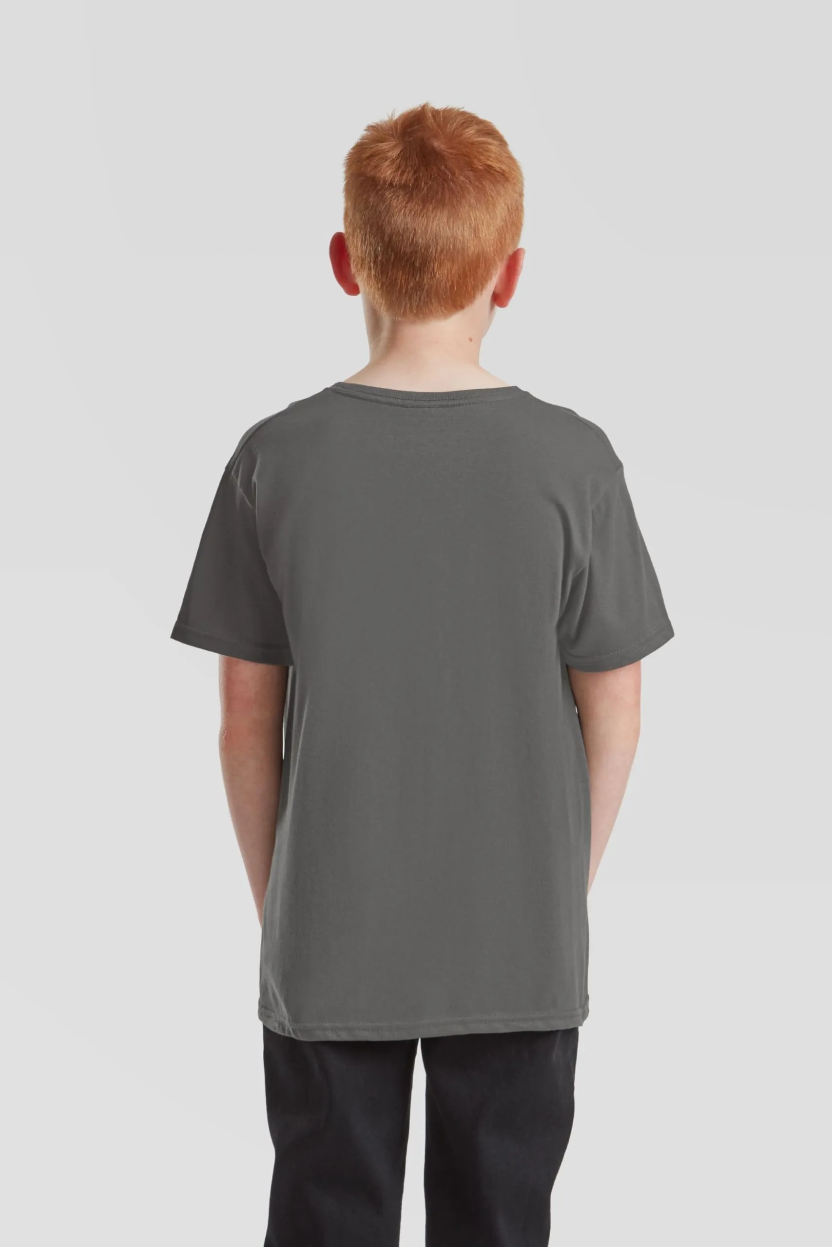 Fruit of the Loom Kids Iconic 150 T-Shirt, Light Graphite, 7-8 Years (116-128 cm) - immagine 3