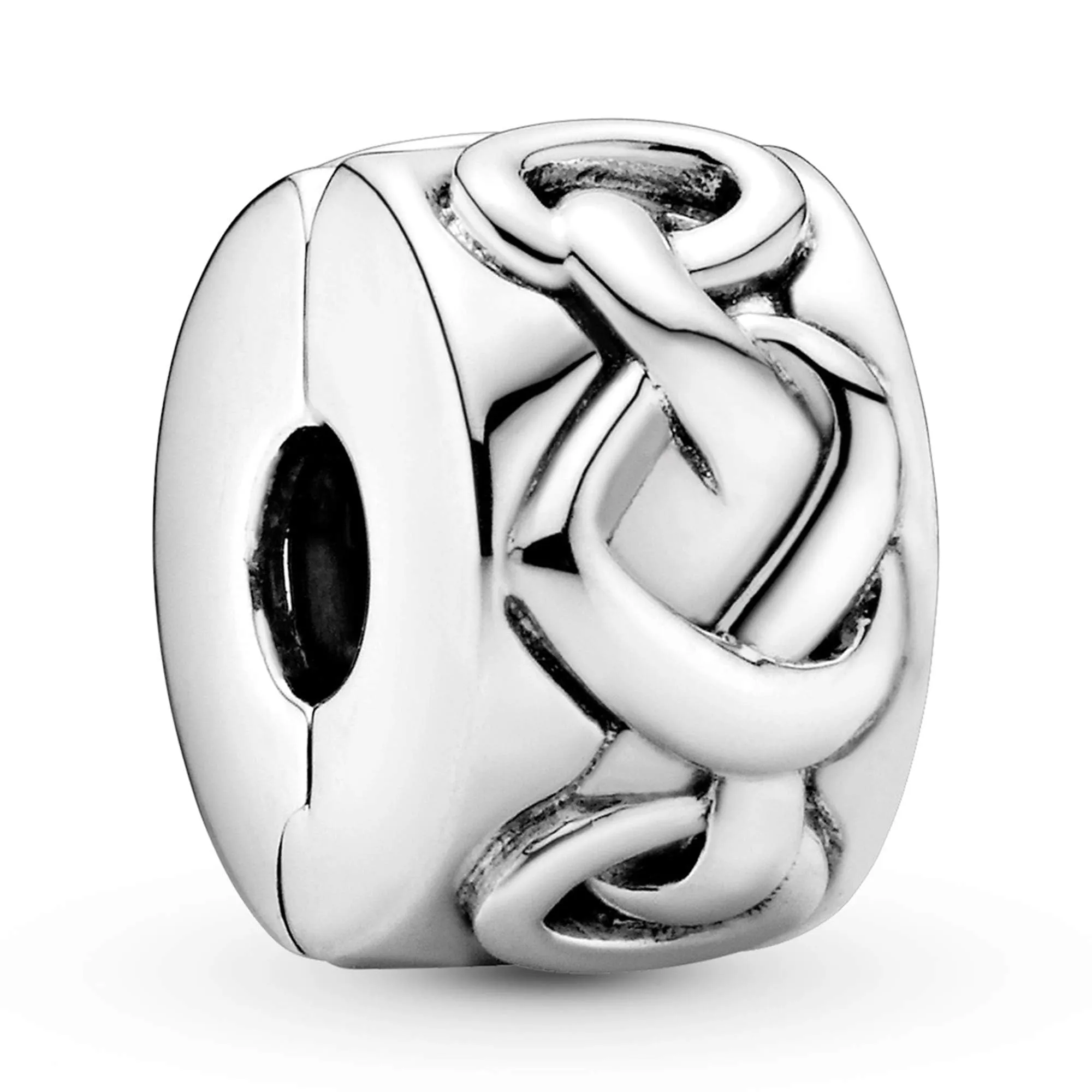 Pandora Icons Clip in argento con cuori annodati - immagine 2