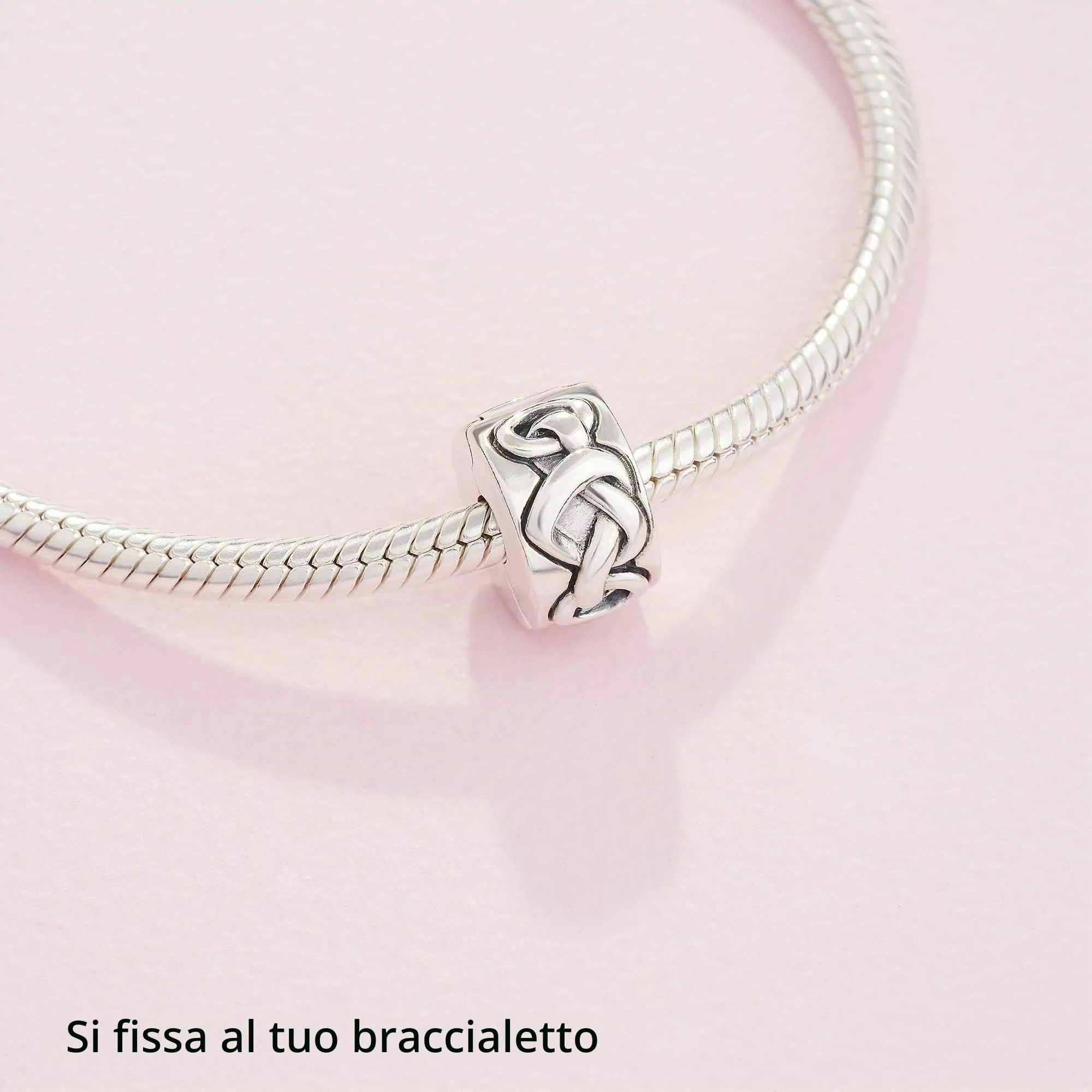 Pandora Icons Clip in argento con cuori annodati - immagine 5