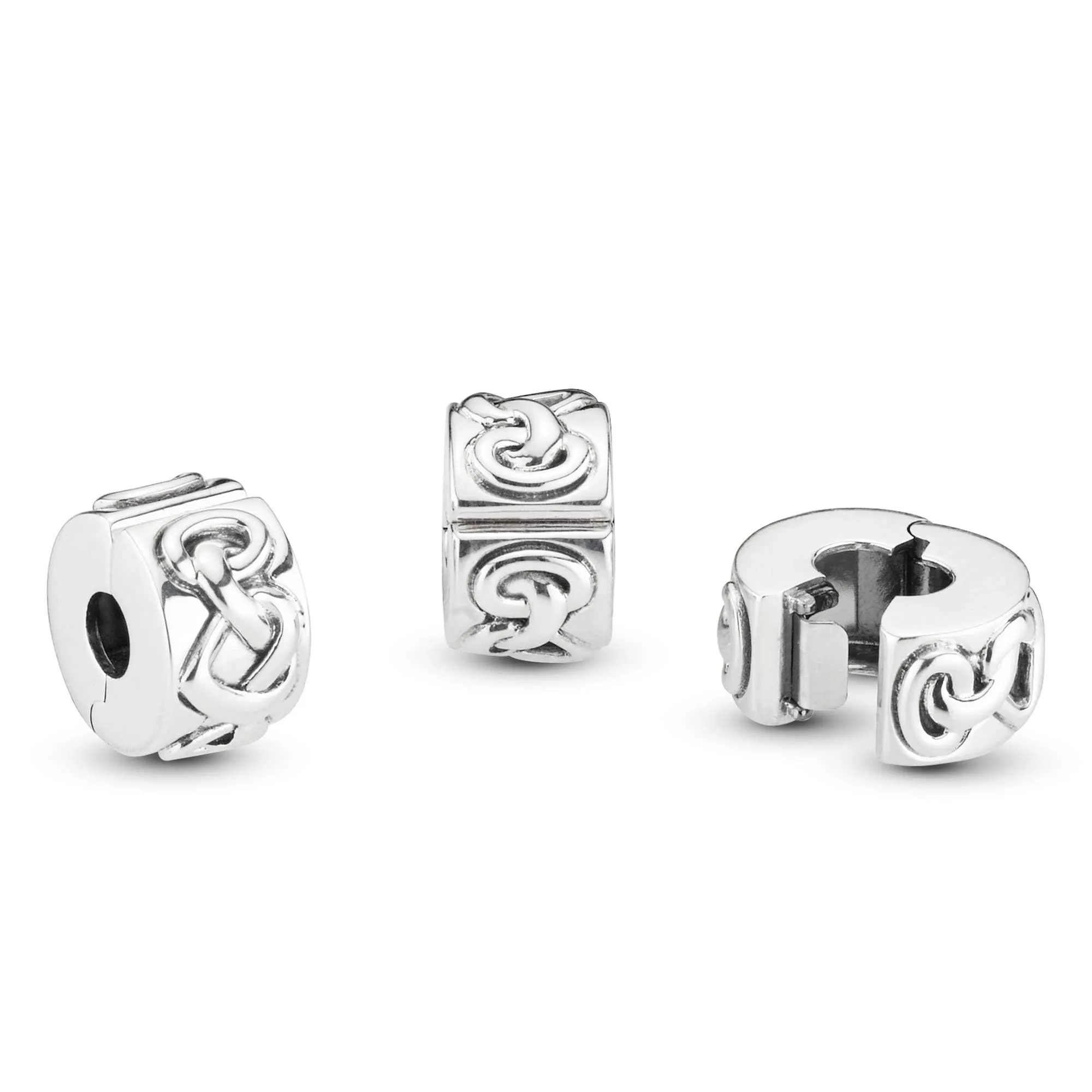 Pandora Icons Clip in argento con cuori annodati - immagine 7