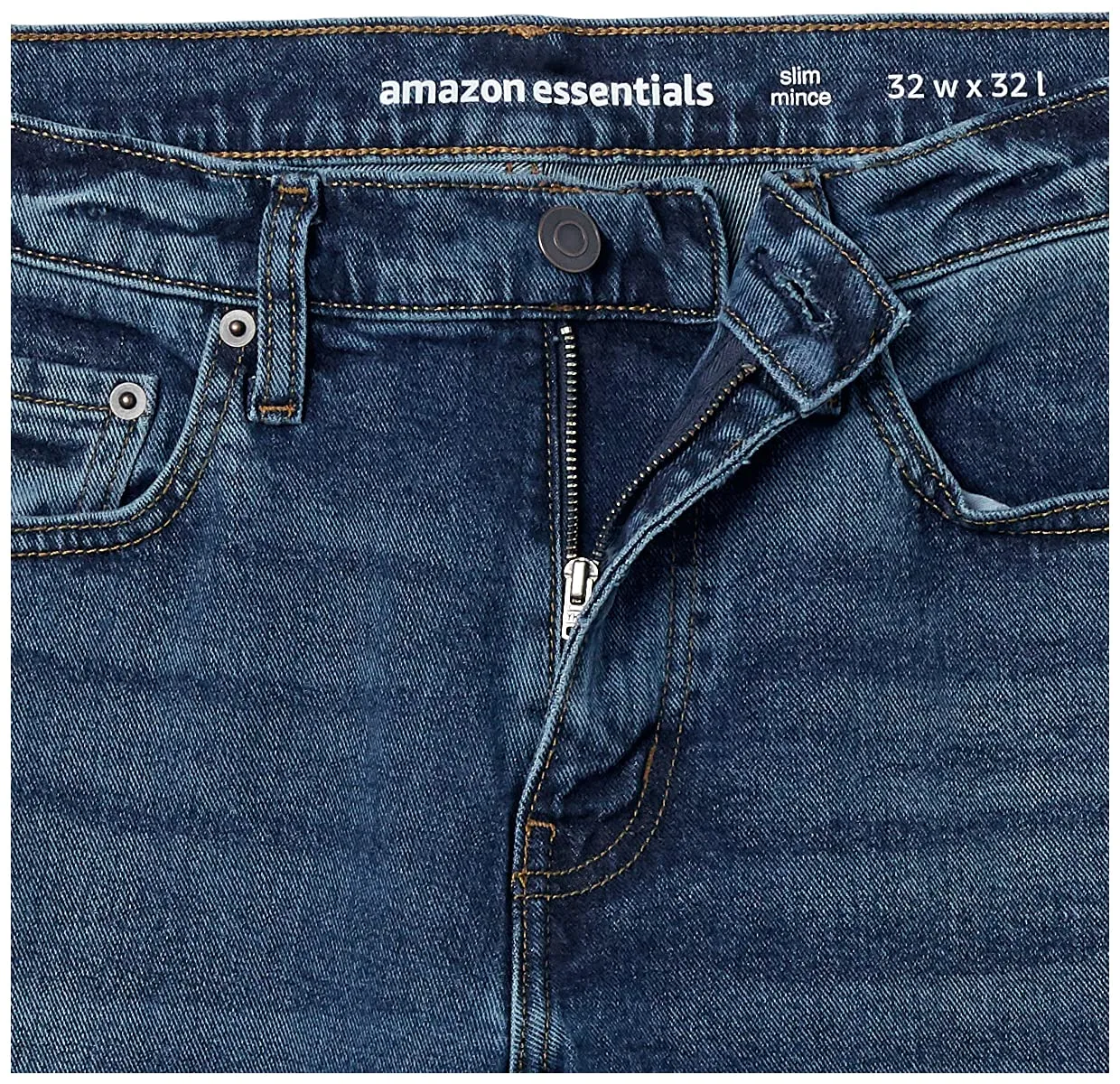 Amazon Essentials Jeans Slim Fit, Delavé Vintage, 38W / 29L - immagine 7