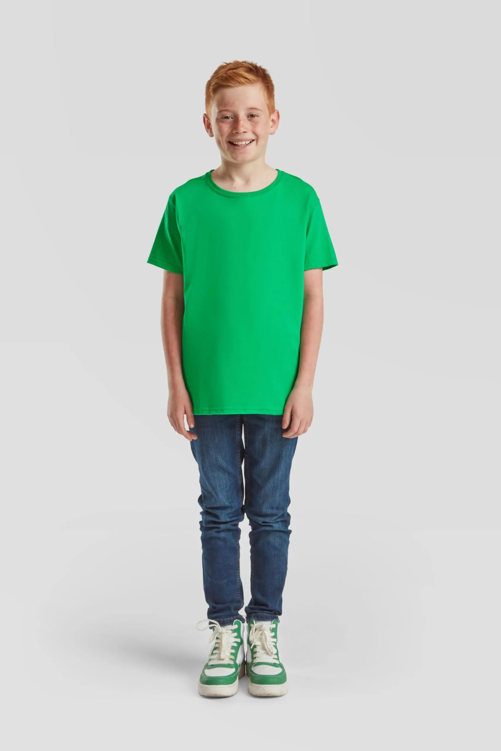 Fruit of the Loom Kids Iconic 150 T-Shirt, Kelly Green, 14-15 Years - immagine 2