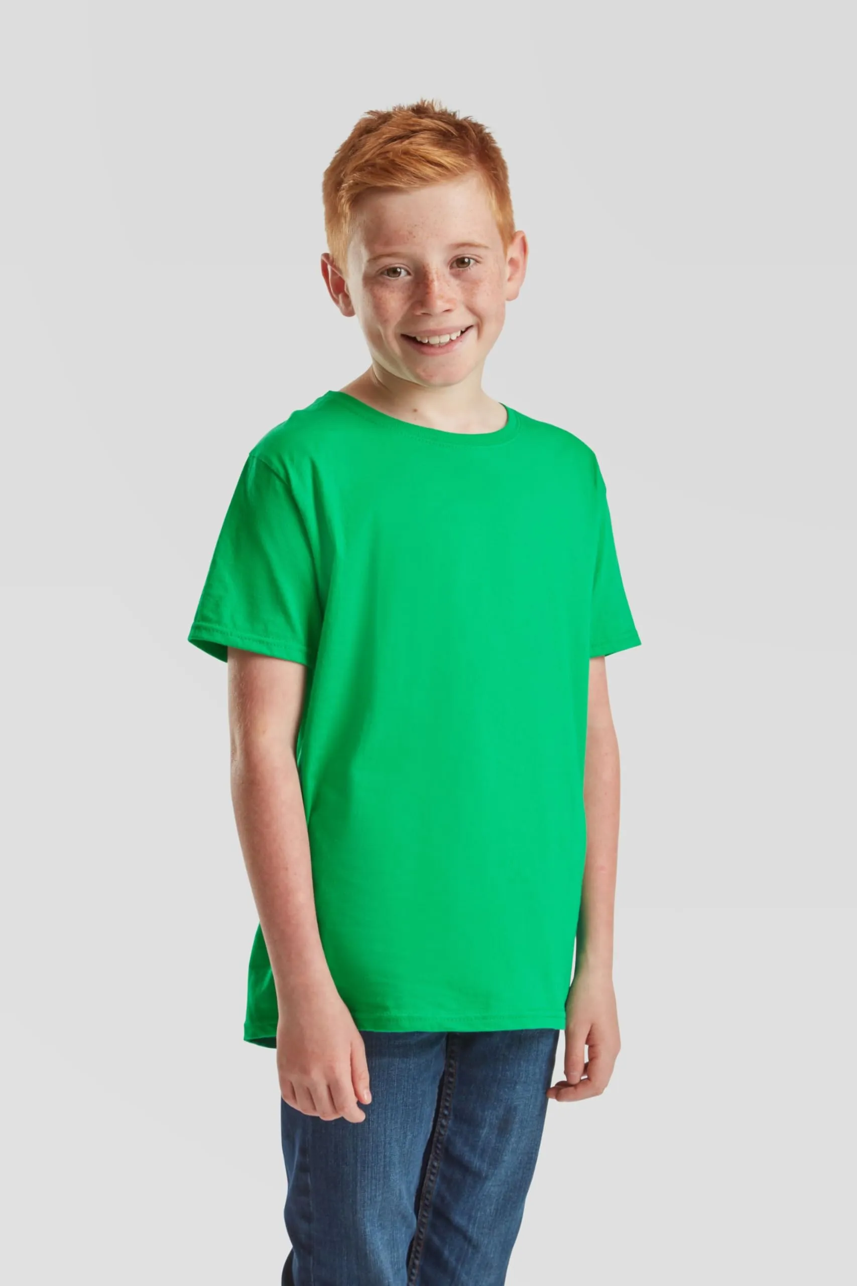 Fruit of the Loom Kids Iconic 150 T-Shirt, Kelly Green, 14-15 Years - immagine 4