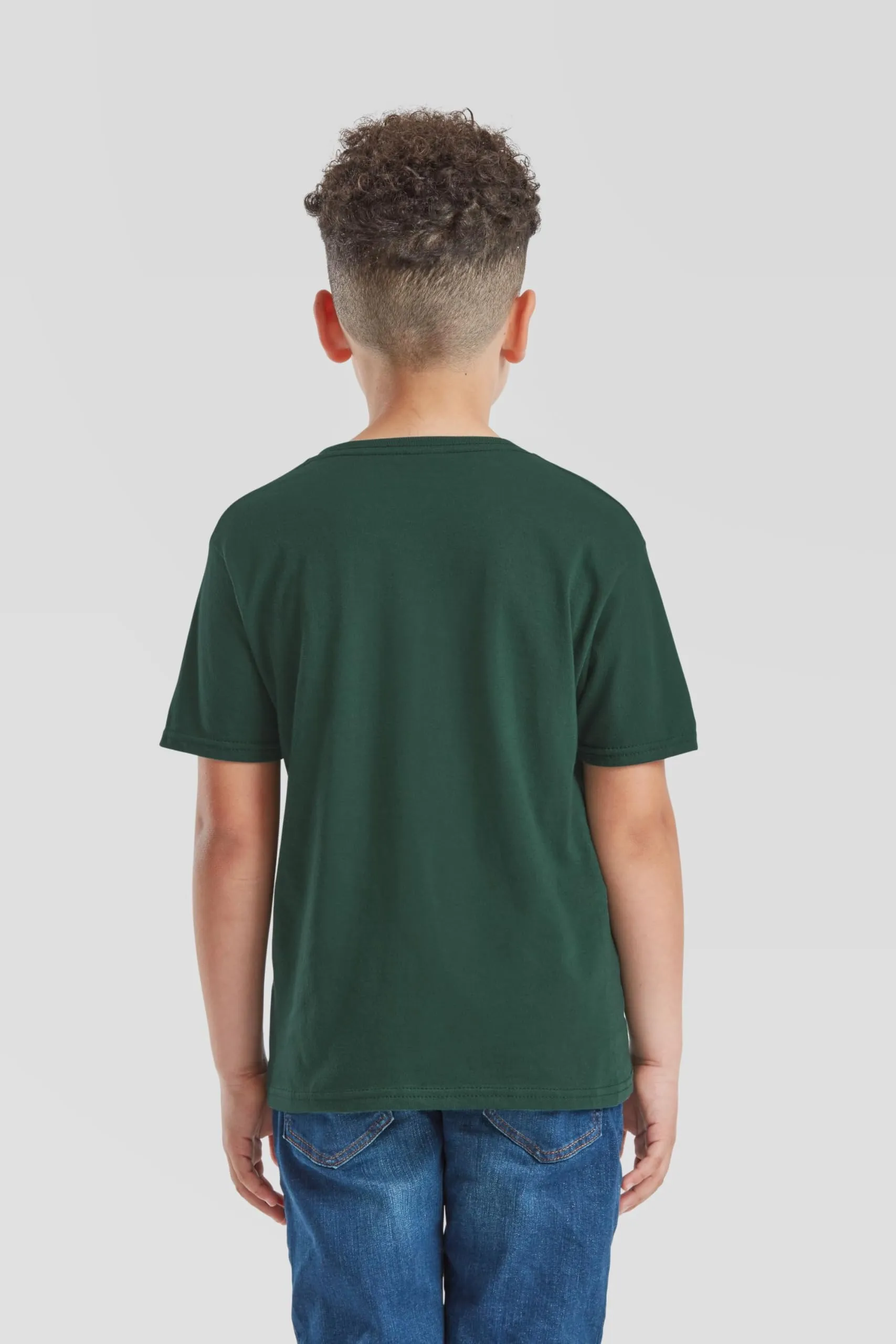 Fruit of the Loom Iconic Maglietta da bambini, Verde Bosco, 140 - immagine 5