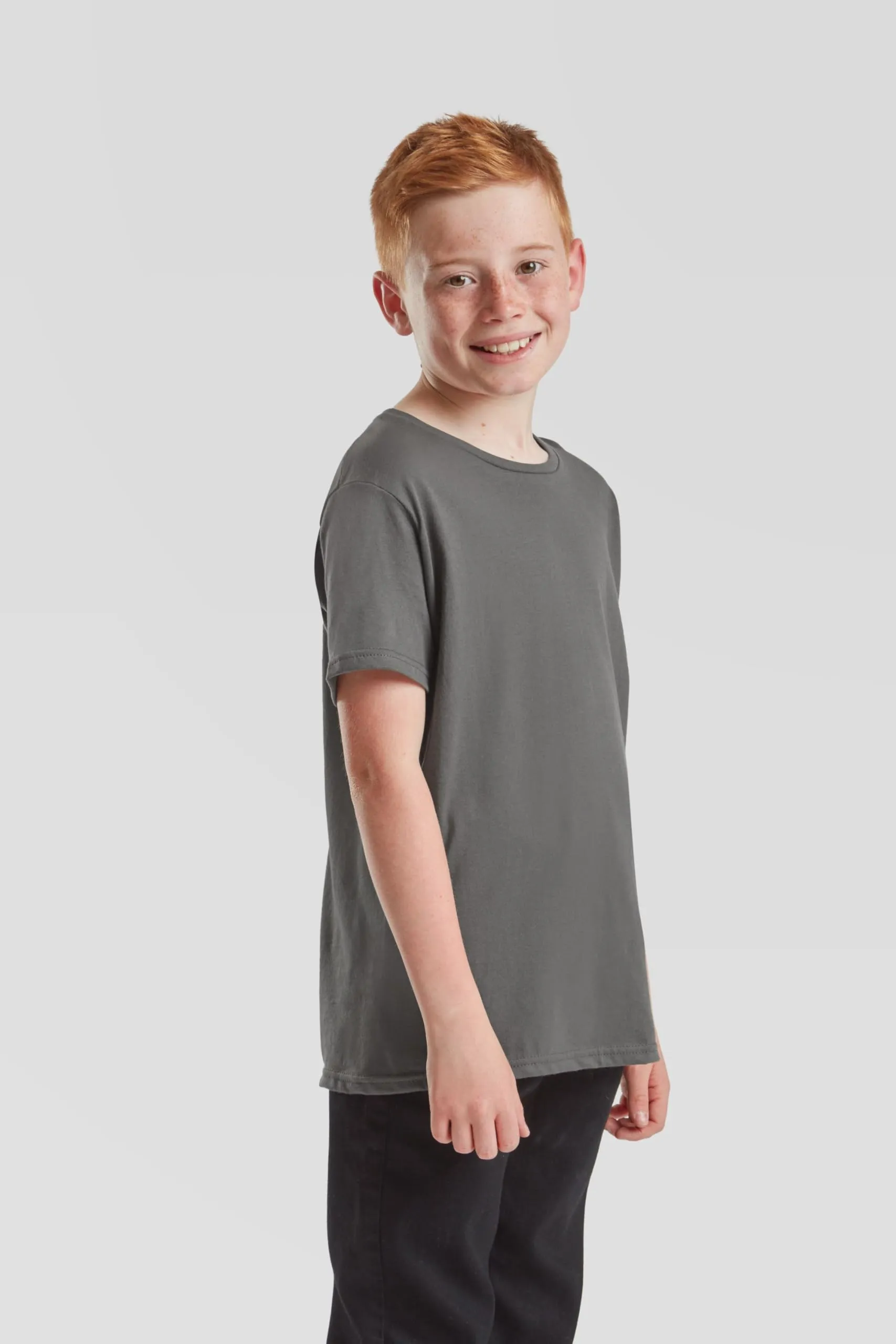 Fruit of the Loom Kids Iconic 150 T-Shirt, Light Graphite, 9-11 Years (128-140 cm) - immagine 5