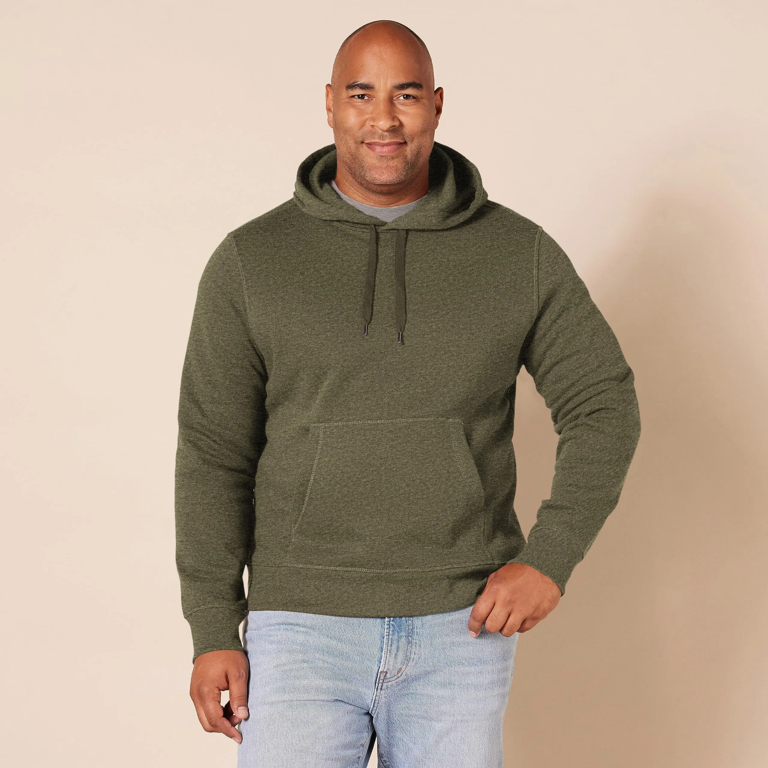 Amazon Essentials Felpa con Cappuccio Uomo, Verde Oliva Puntinato, XS - immagine 6
