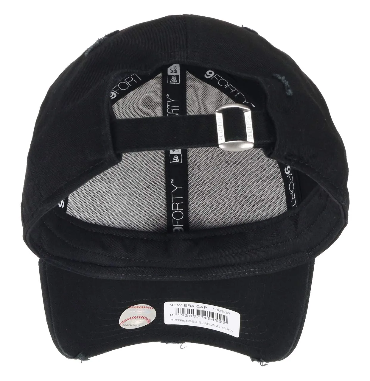 New Era New York Yankees 9Forty Distressed Cap - Black, One Size - immagine 2