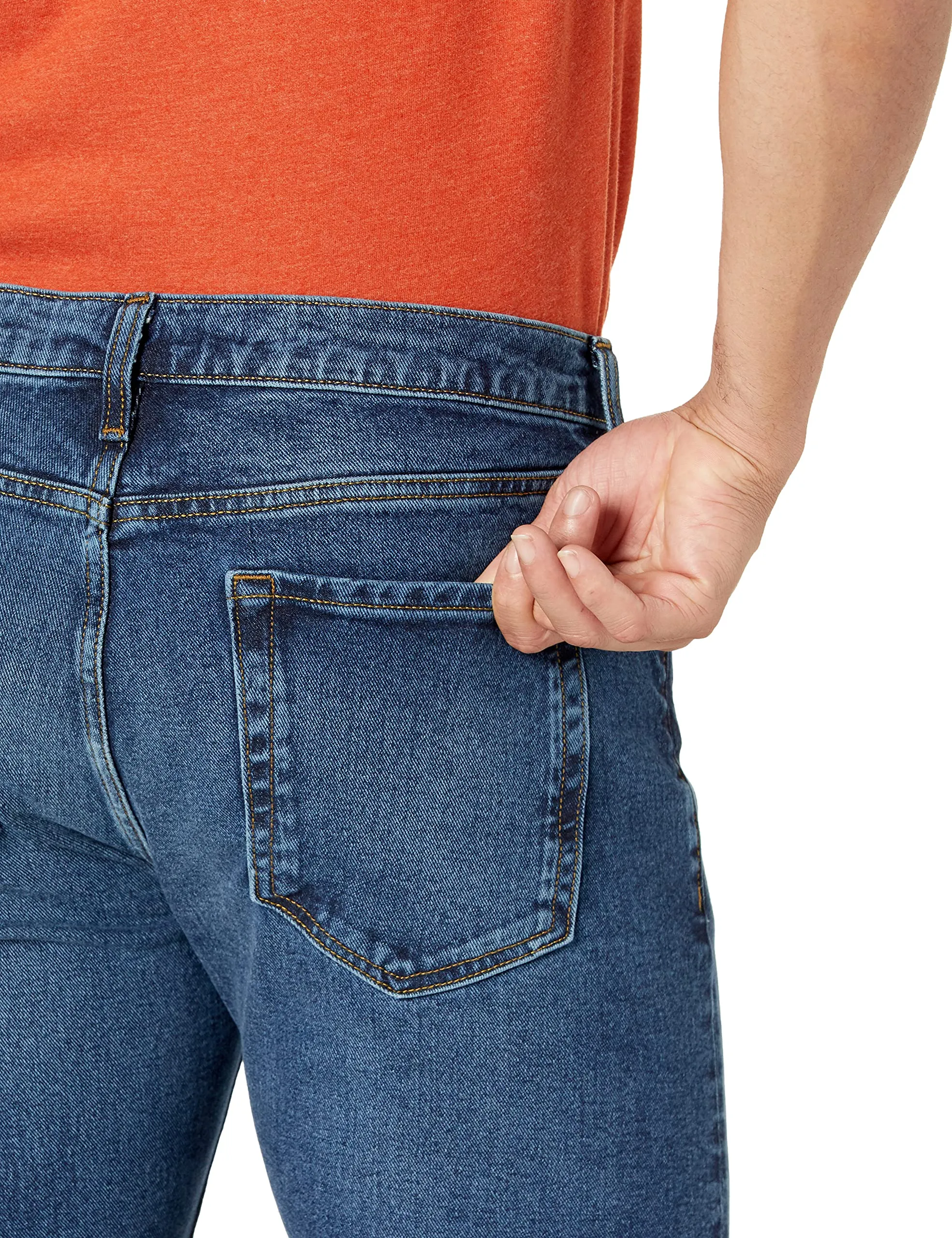 Amazon Essentials Slim Fit Jeans, Delavé Vintage, 38W / 34L - immagine 4