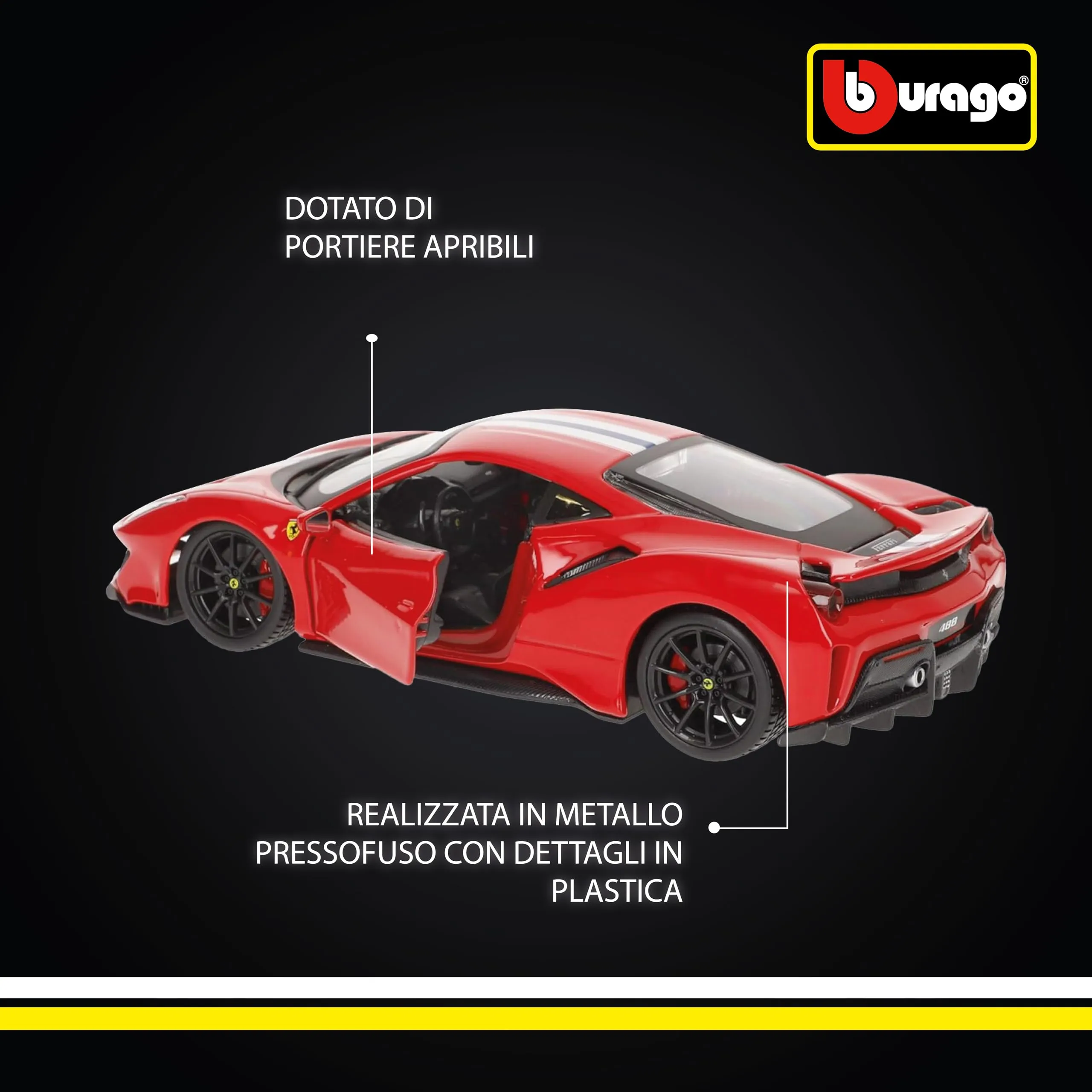 Burago 1:24 Ferrari 488 Pista R&P - immagine 5
