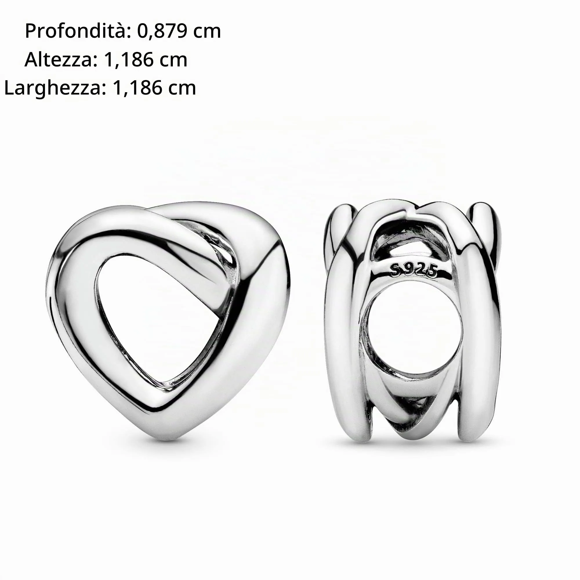 Pandora Icons Ciondolo Cuore Annodato in Argento Sterling 925 - immagine 6