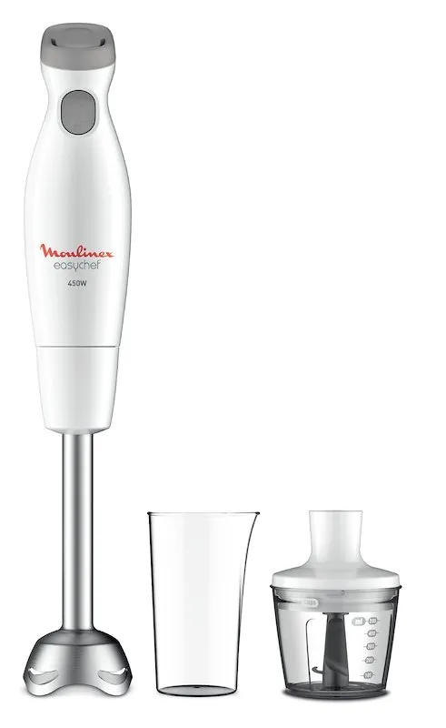 Moulinex DD4521 Easychef Frullatore ad immersione 2 in 1 con bicchiere 800 ml e tritatutto 500 ml, 450 W - immagine 1