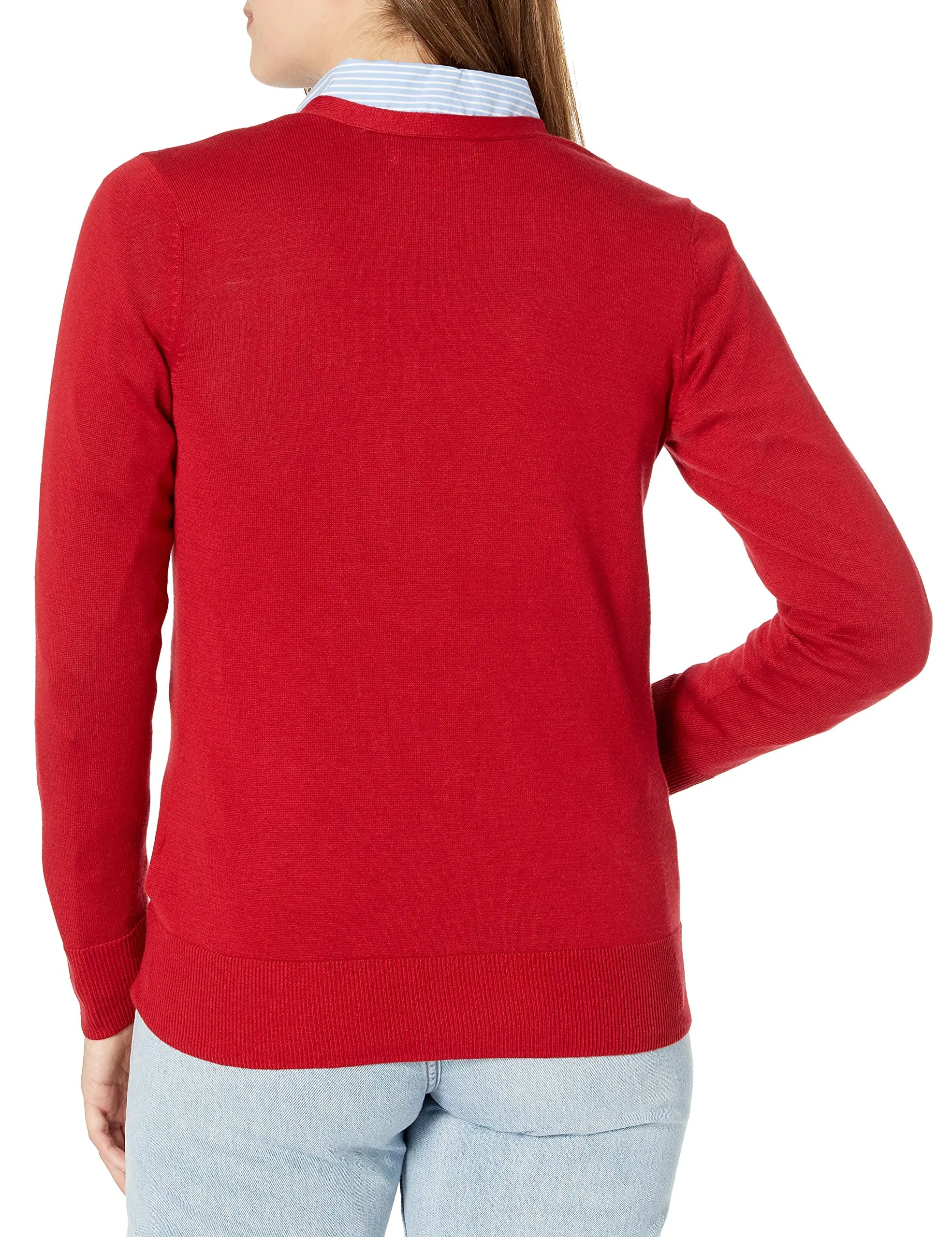 Amazon Essentials Felpa Cardigan Leggera Donna, Rosso, 4XL Plus - immagine 3