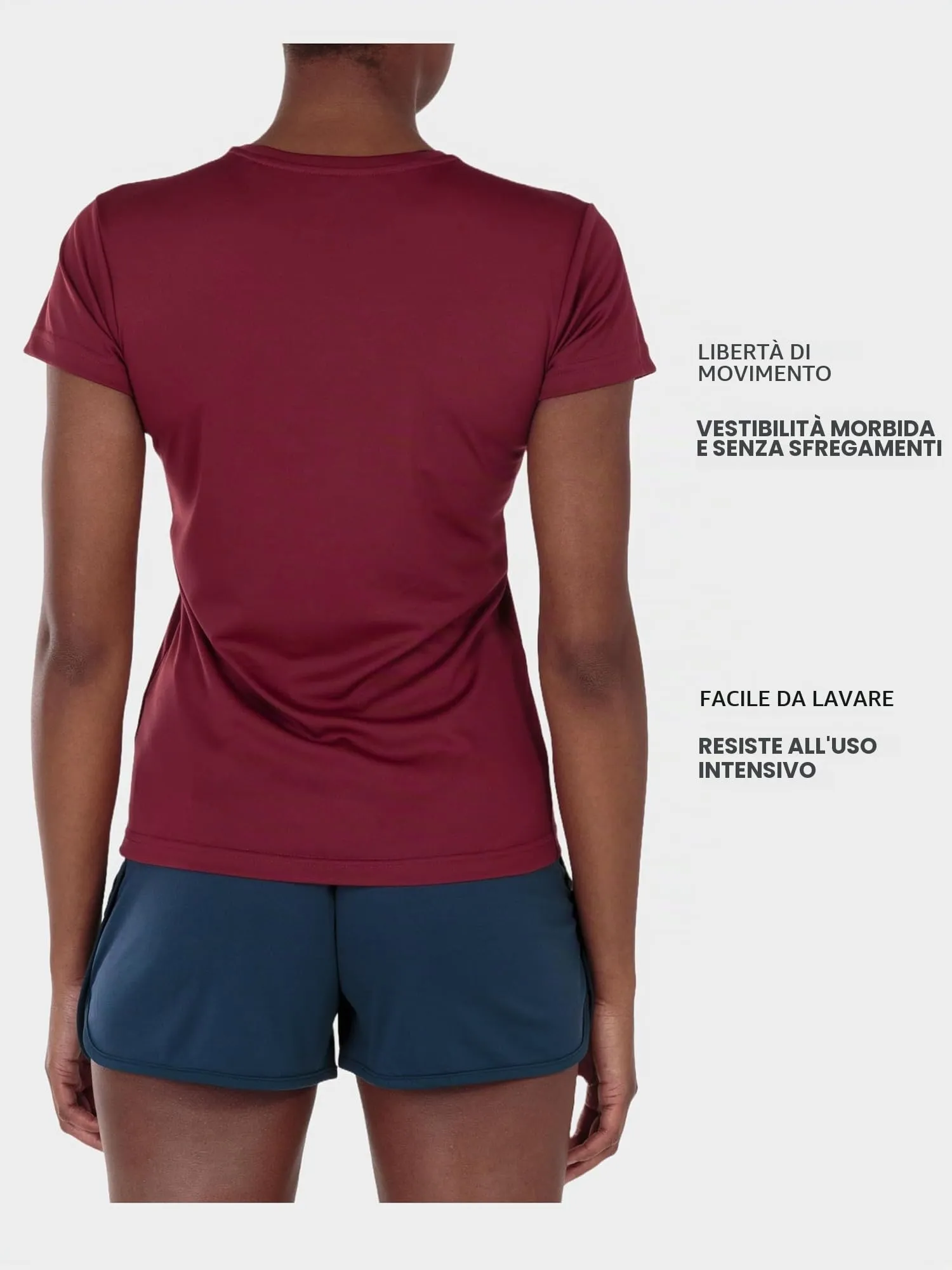 Joma Combi W M/C Maglietta a Maniche Corte Donna, Bordeaux, S - immagine 3