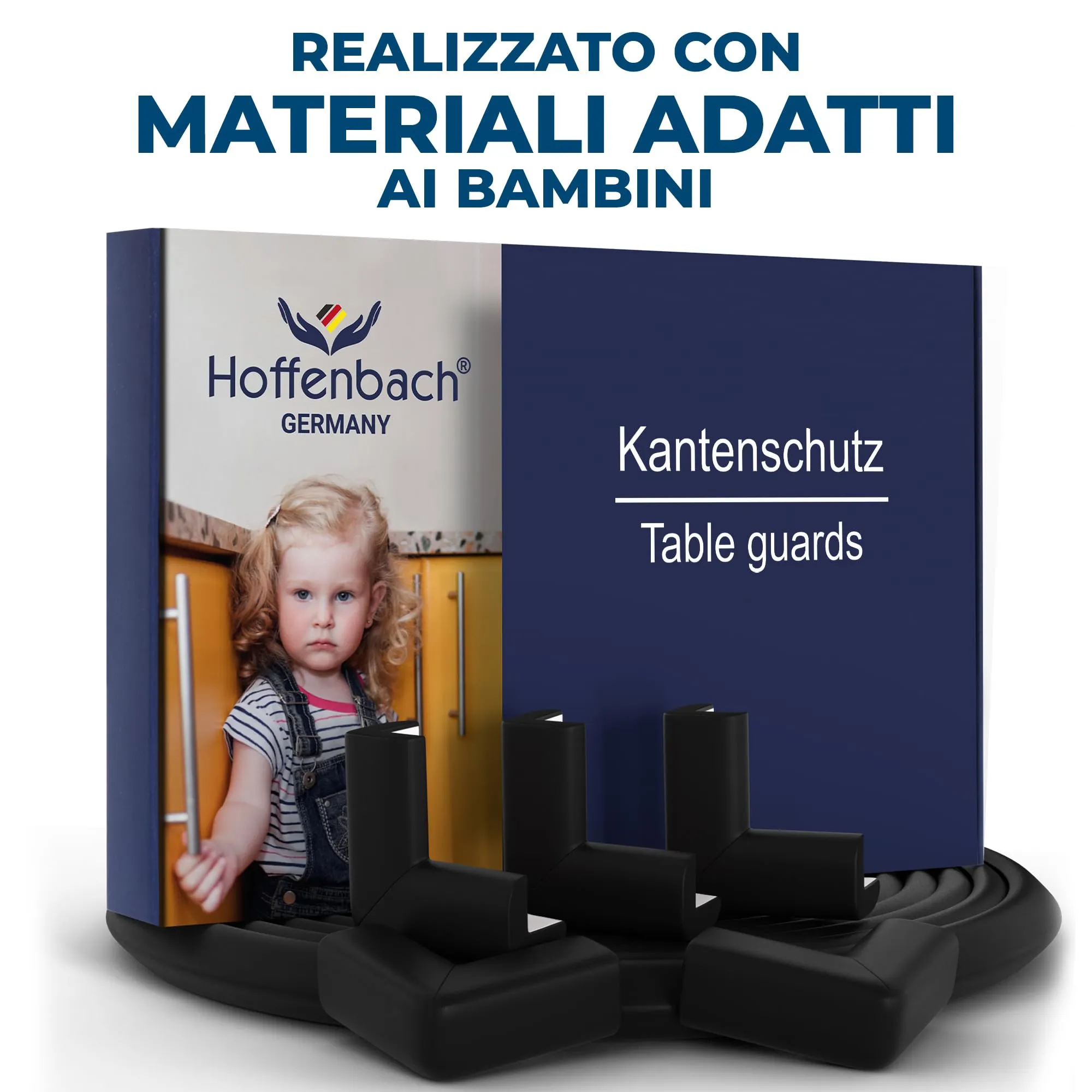 Hoffenbach Paracolpi in Schiuma 6,2m e 12 Copriangoli, Nero - immagine 8
