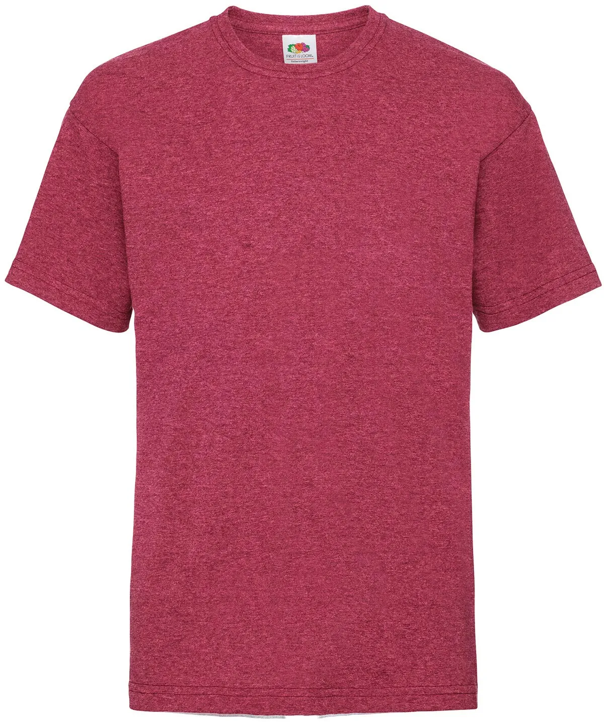 Fruit of the Loom Valueweight Kids T-Shirt, Vintage Mottled Red, 140 cm - immagine 1