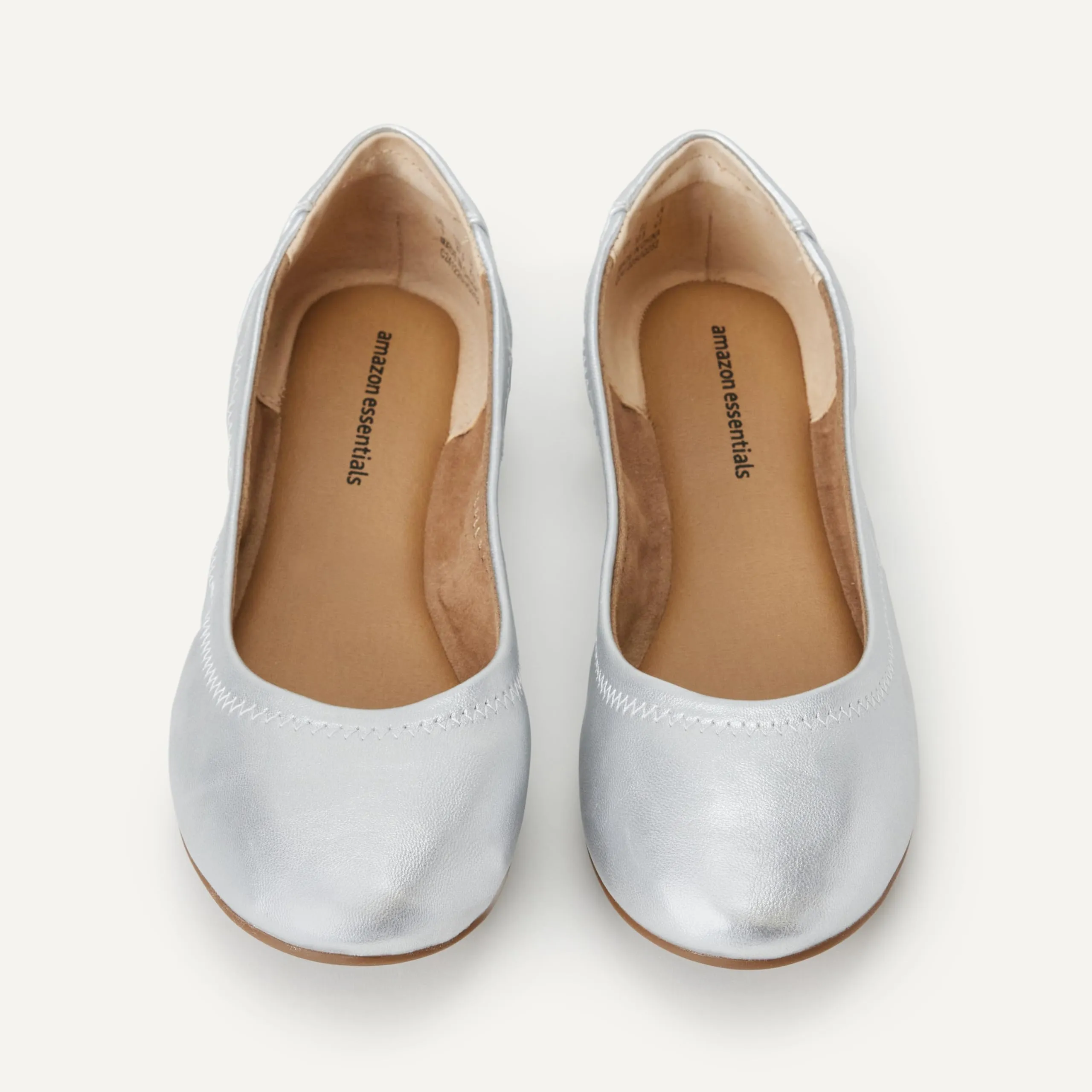 Amazon Essentials Ballerine Slip-on Donna, Argento, 38 EU - immagine 4